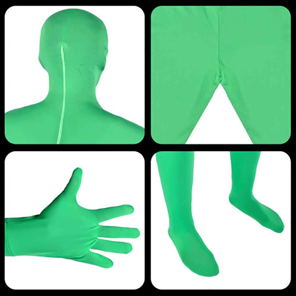Andoer Full Body Chroma Key Blue Suit - Unisex Adult Green Screen Costume for Halloween, Cosplay, Photography & Video Production - Perfect for Content Creators, Streamers & Film Makers