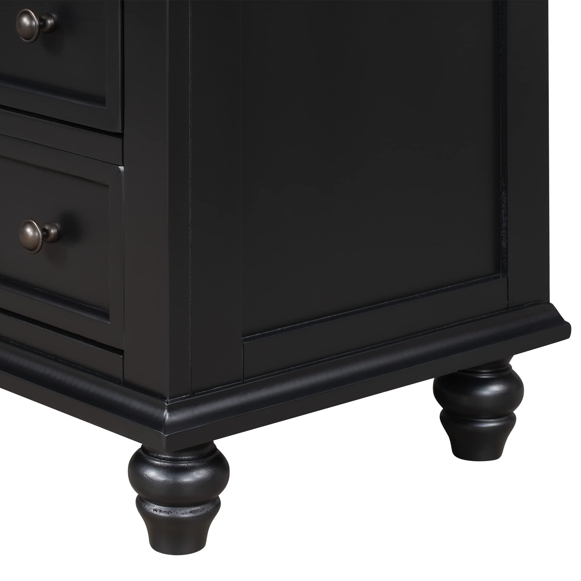 Anwick 3-Drawer Wooden Storage Cabinet with Pull-Out Tray - Nightstand, End Table & Side Table for Bedroom, Living Room, Office - Space-Saving Home Organization Furniture (Black) | Perfect for Small Spaces, Apartment Decor & Clutter-Free Storage Solutions