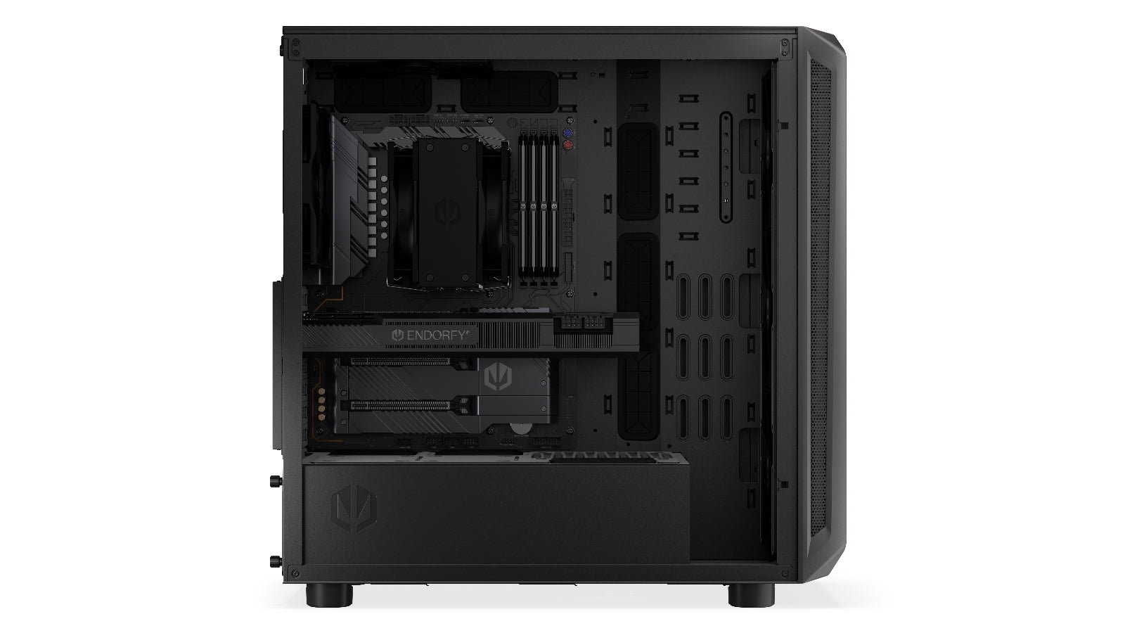 Endorfy Arx 700 Air ATX Mid Tower PC Gaming Case - High Airflow, Tempered Glass, RGB Fans (EY2A012) - Perfect for Gaming Rigs & Workstation Builds