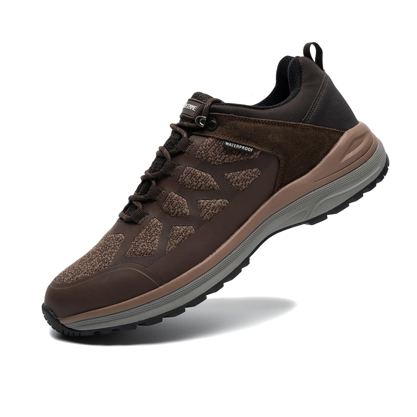 ANJOUFEMME Waterproof Hiking Shoes for Men - Lightweight Breathable Trekking & Trail Running Shoes - Outdoor Adventure, Camping & Backpacking Gear