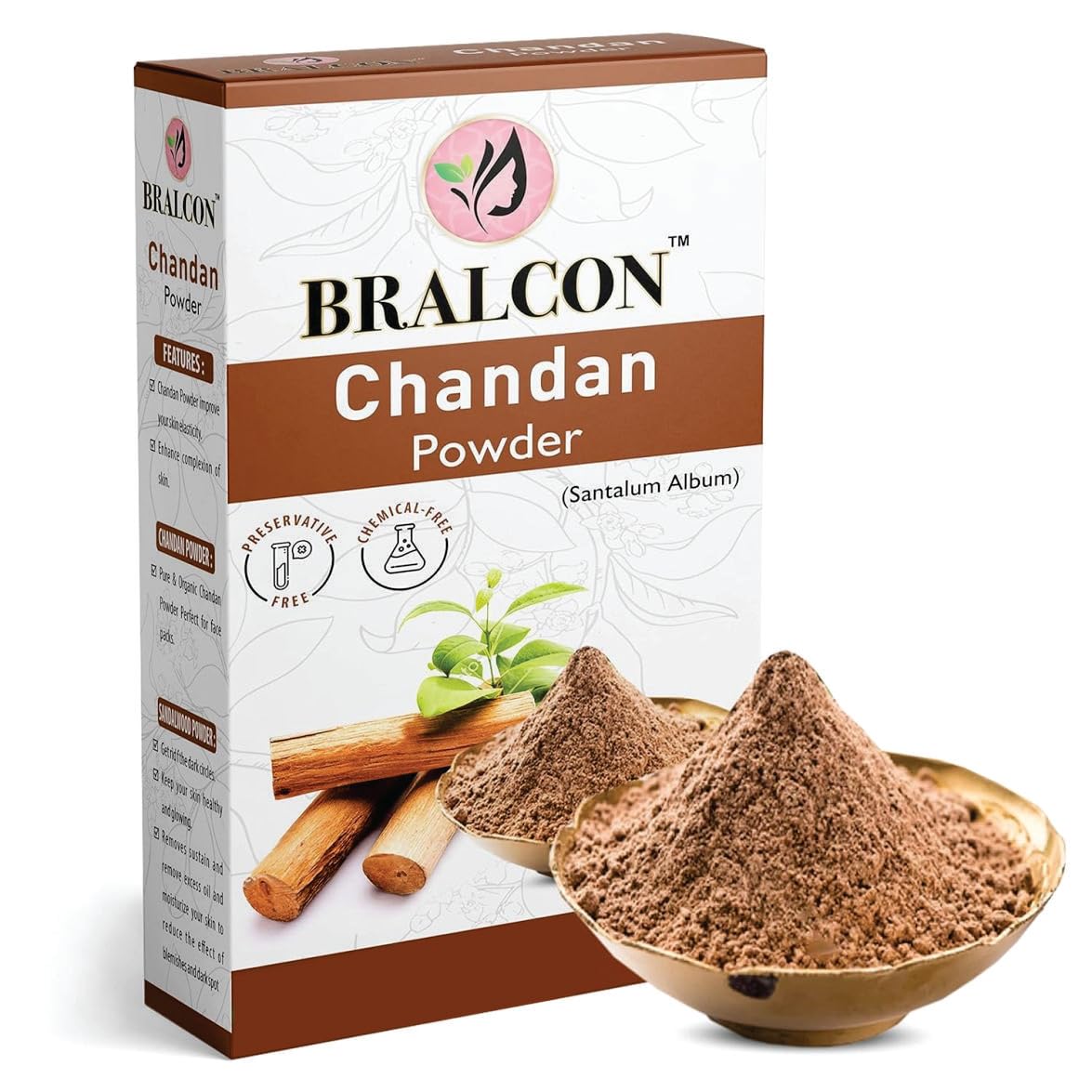 BRALCON Activated Charcoal, Sandalwood, Orange & Multani Mitti Powder Combo - 400g (4 x 100g Pack) for All Skin Types - Face & Hair Care in Separate Packaging - Natural Skincare & Hair Treatment for Acne, Oil Control & Detox