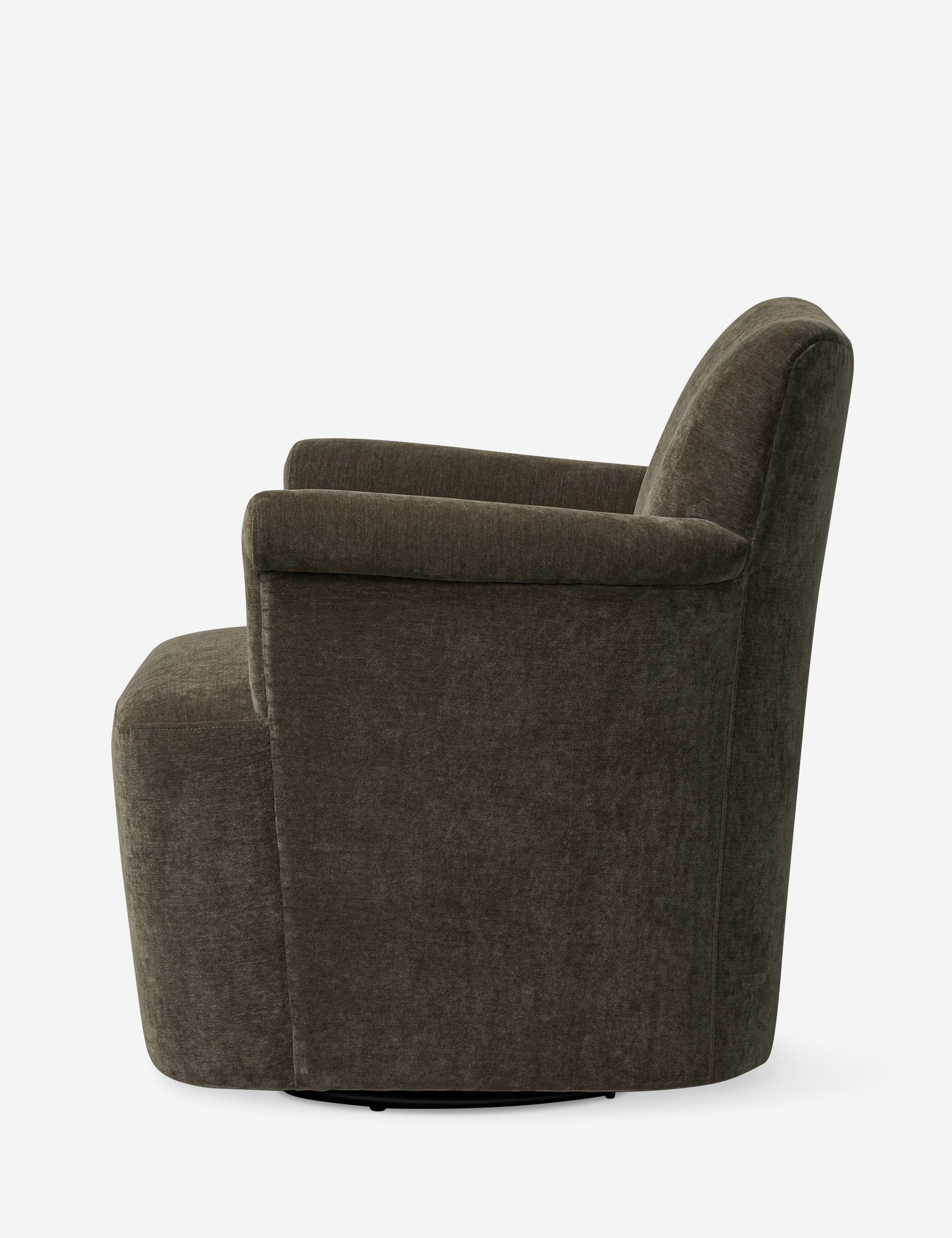Amber Lewis x Four Hands Camellia Swivel Chair - Modern Rotating Accent Chair for Living Room, Bedroom, or Office