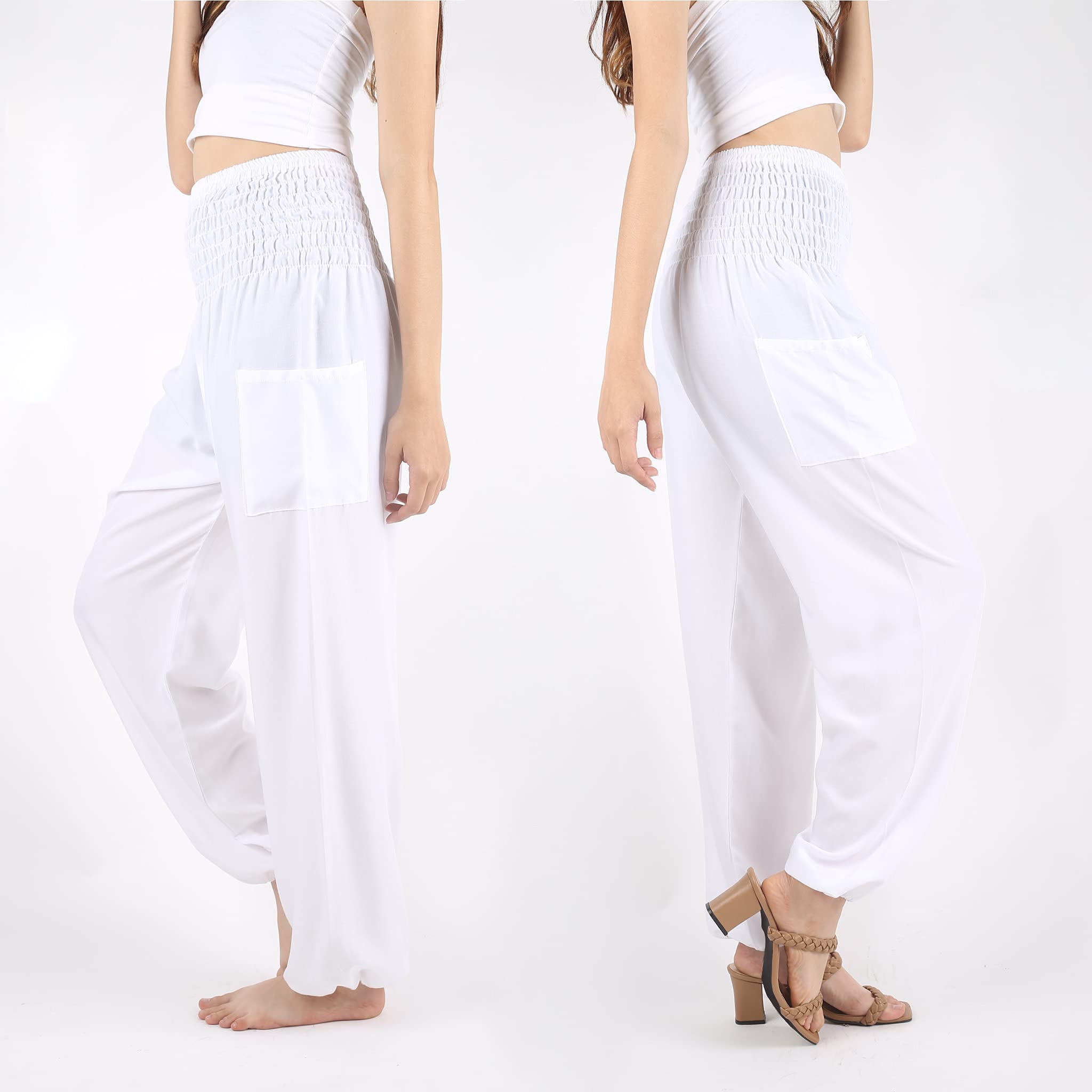 Boho Harem Pants for Women - Comfortable Yoga Trousers, Bohemian Beach Pants - Perfect for Yoga, Meditation, Travel & Casual Wear