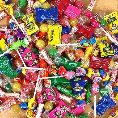 Frankford Candy Mega Brands Bulk Variety Halloween Candy Mix - 900+ Pieces (10 lbs) - Warheads, Fruity Chews, Sour Balls, Lollipops, Dubble Bubble Gum & Smarties - Perfect for Trick or Treat, Party Favors, Classroom Treats & Holiday Celebrations