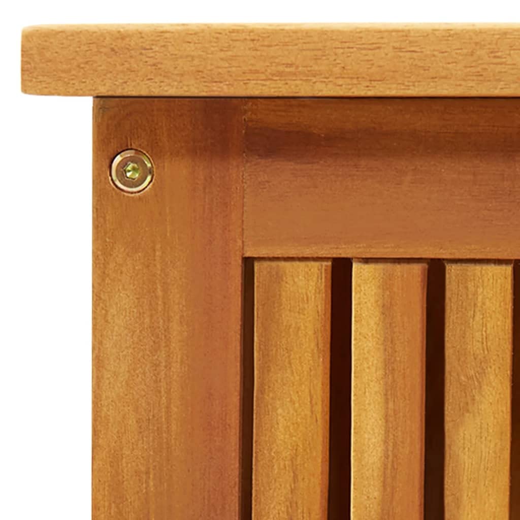 **vidaXL Acacia Wood Outdoor Storage Box with Lid - Waterproof Deck Box, Patio Cabinet for Cushions, Pillows & Garden Tools - Perfect for Backyard, Poolside & Patio Storage**