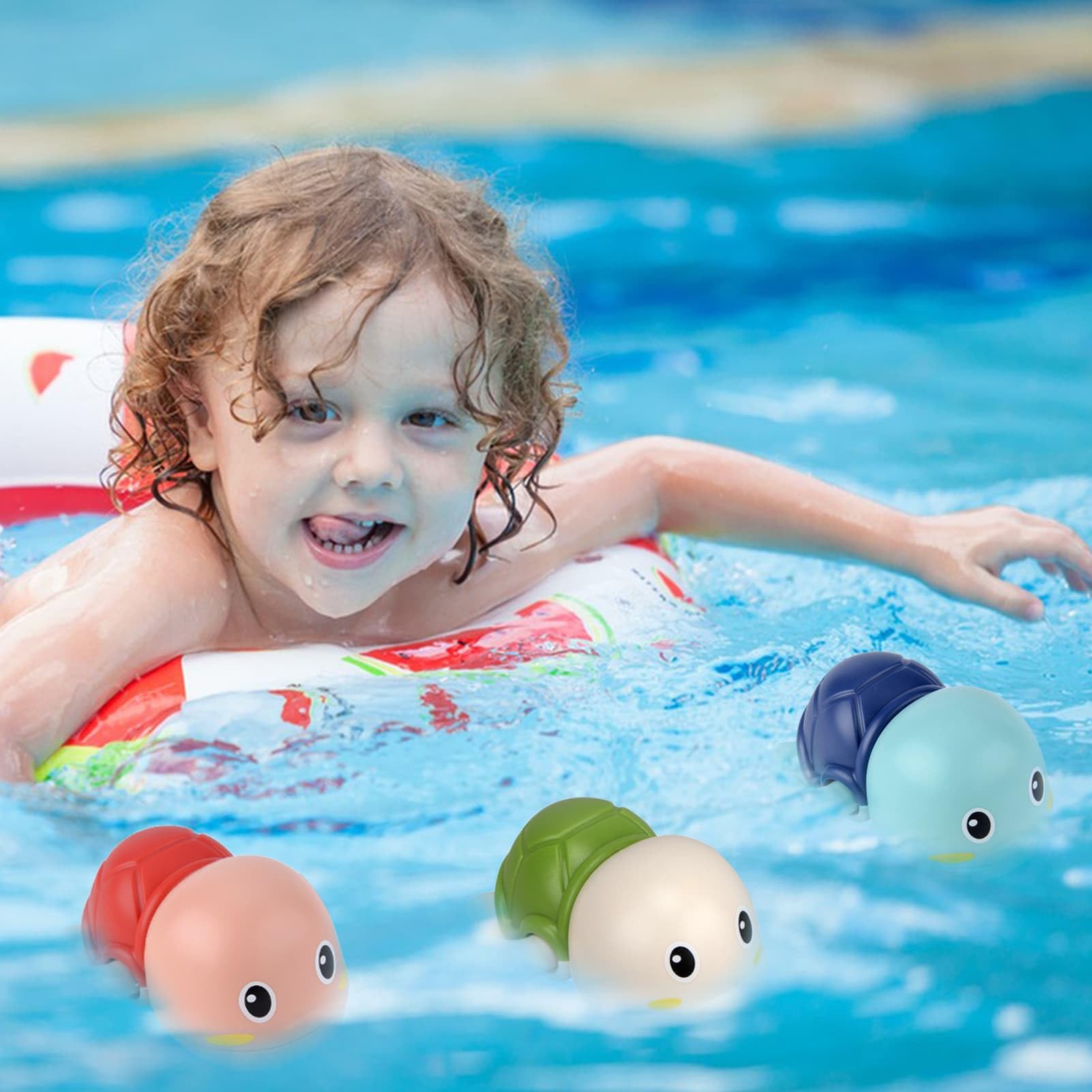 TYJHAFN Wind Up Turtle Bath Toys for Babies 6-12 Months | Safe, Mold-Free Bathtub & Pool Toys for Toddlers 1-4 Years | Fun Baby Shower Gift for Boys & Girls | Perfect for Bathtime, Swimming & Sensory Play