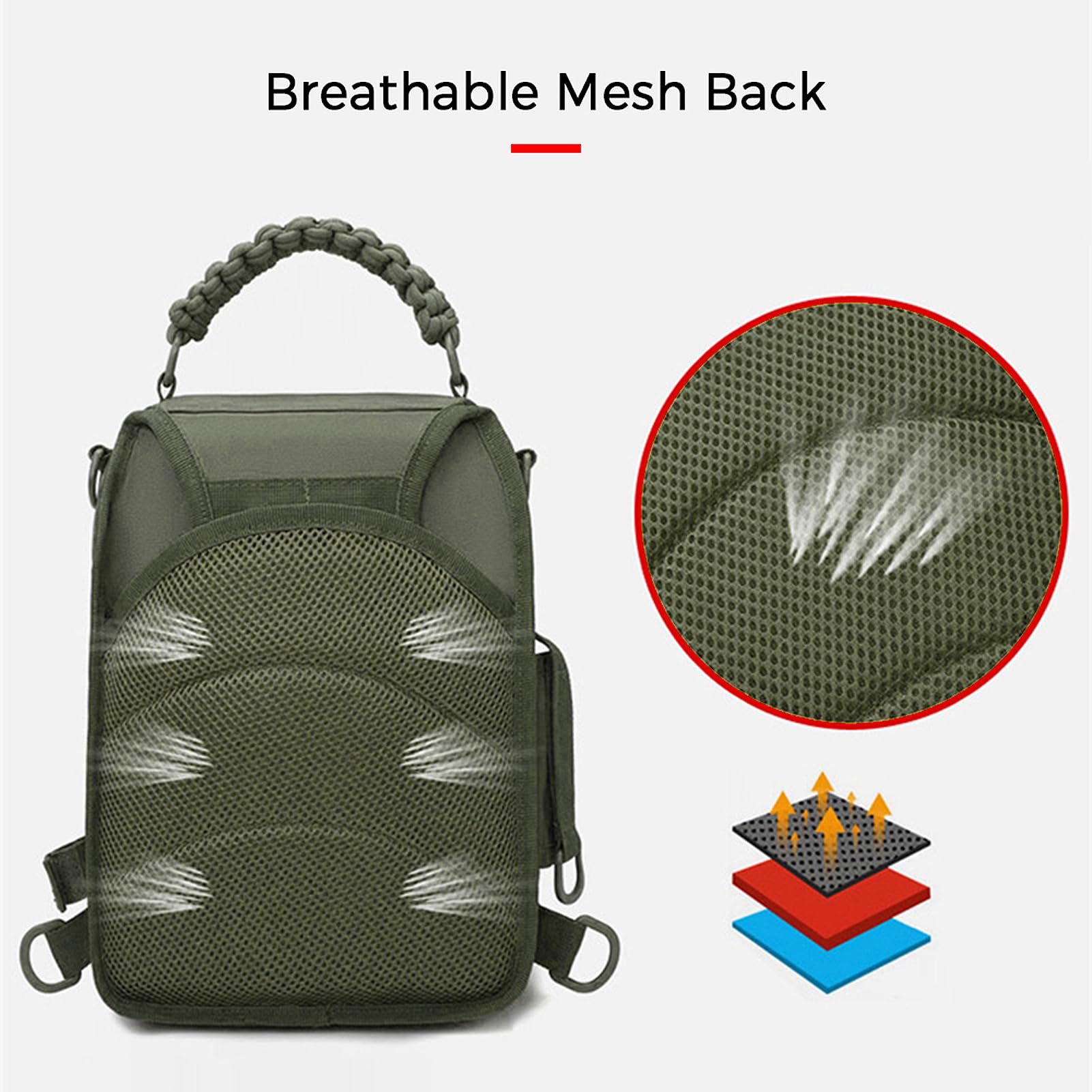 **Doorslay Fishing Sling Bag - Waterproof Tackle Storage Bag for Fishing Gear, Hiking, Hunting & Camping - Compact & Durable Outdoor Accessory for Anglers & Adventurers**