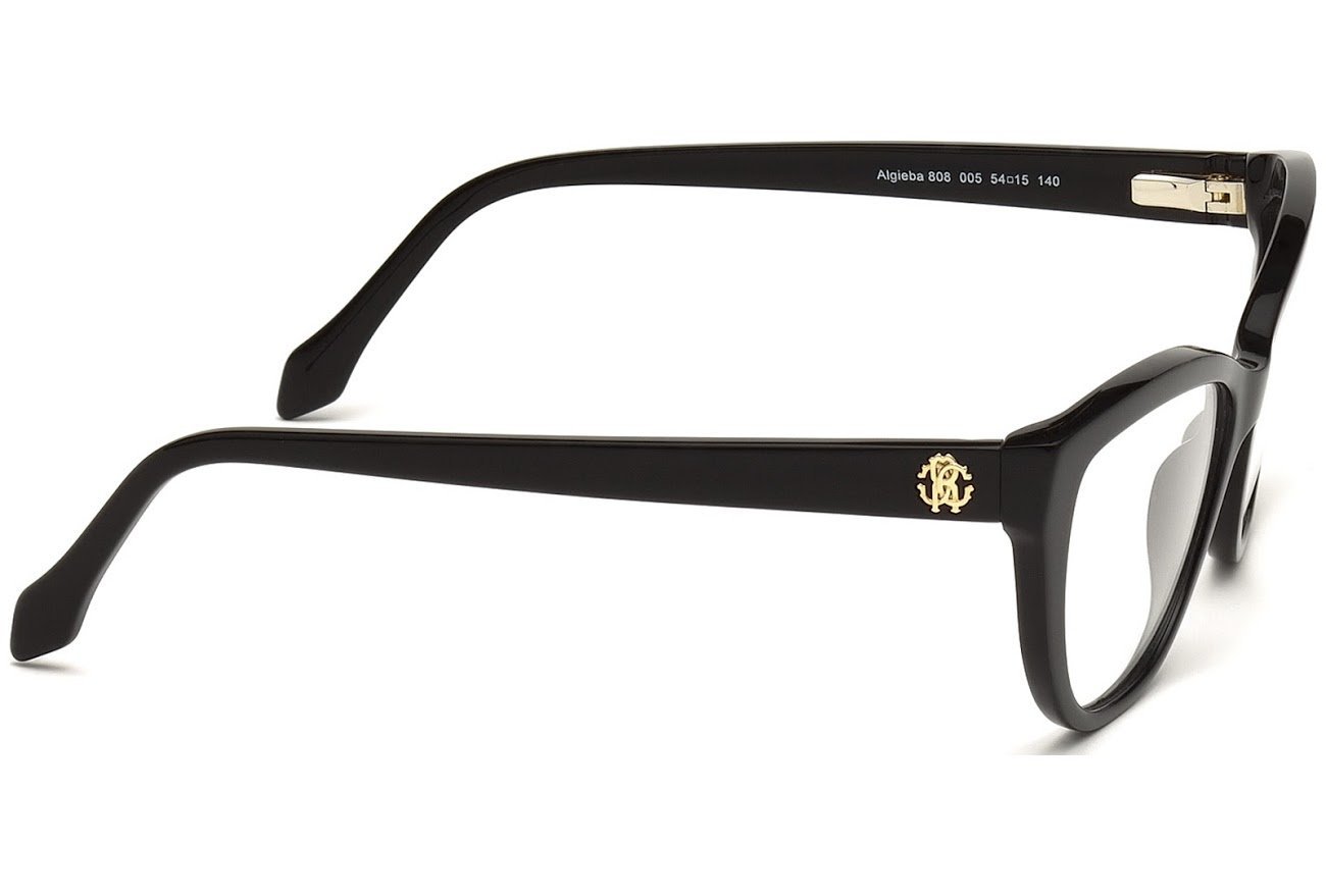 Roberto Cavalli RC0808 Women's Black Acetate Sunglasses 54mm | Fashionable & UV Protection for Outdoor Activities, Beach, and Driving