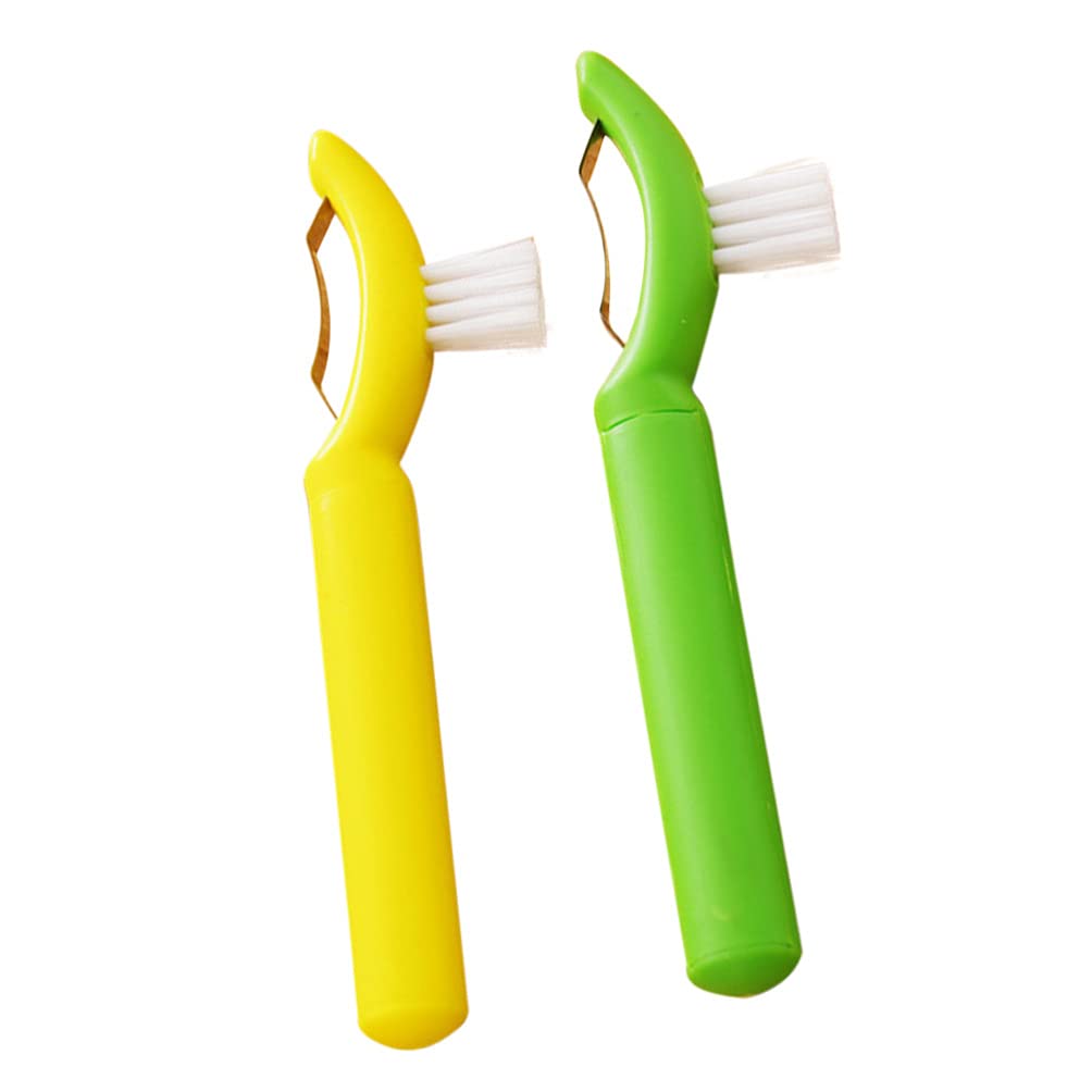 YARDWE 2-Pack Vegetable Peeler with Brush for Kitchen & Restaurant Use