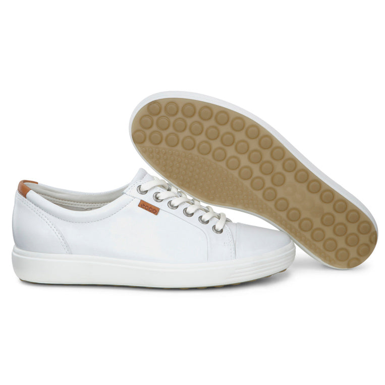 Ecco Women's Soft 7 Sneakers in White | Comfortable Walking Shoes for Women | Perfect for Casual Wear, Office & Travel