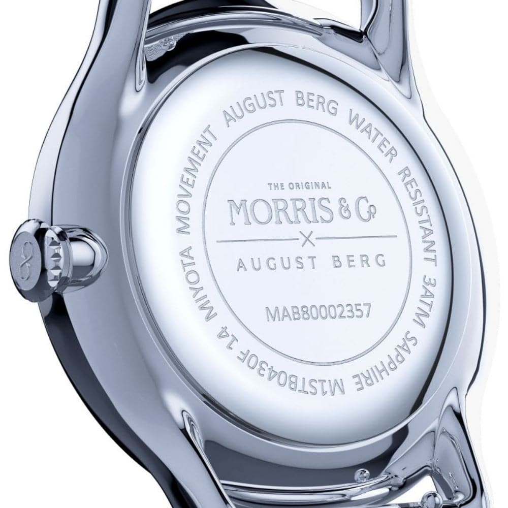 August Berg X Morris & Co. Silver Milanese Strap Unisex Watch M1ST0530E20MSL (30mm) - Elegant Fashion Accessory for Men & Women, Perfect for Office, Date Night & Special Occasions