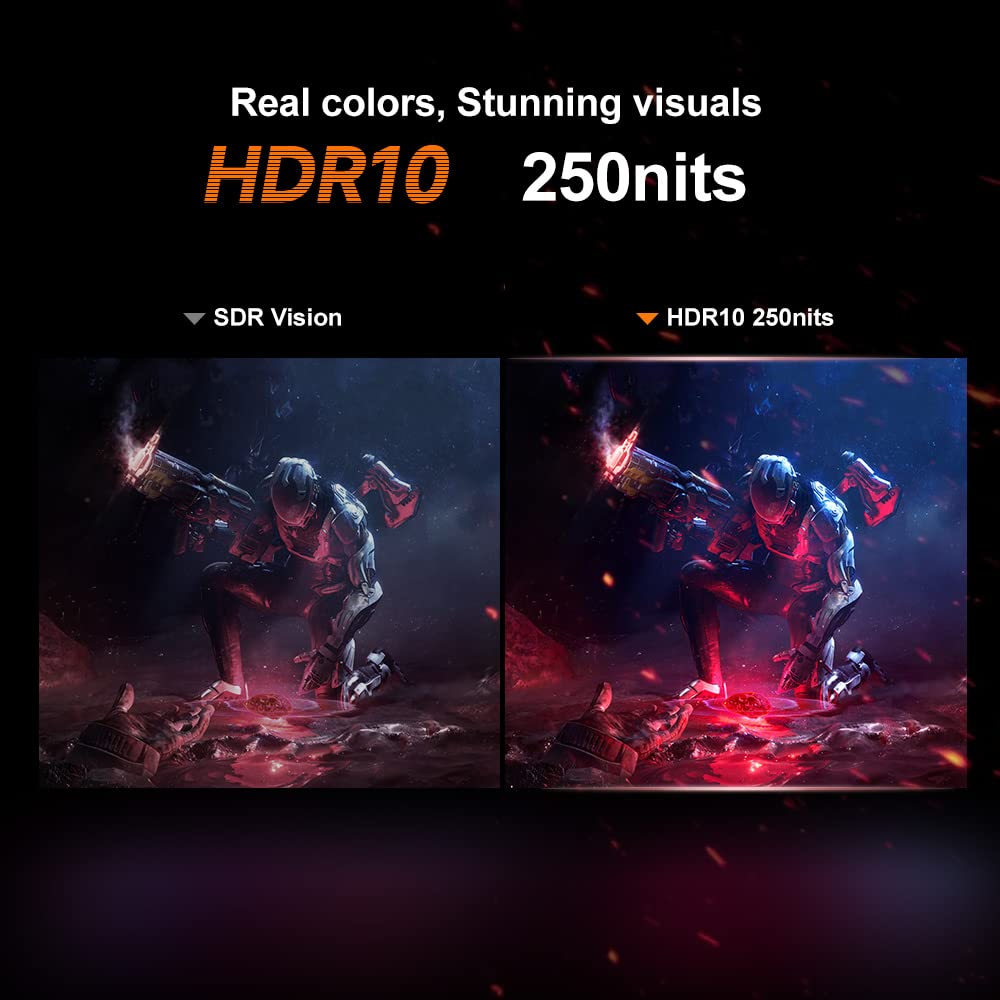24 Inch Gaming Monitor FHD 1080P 165Hz 1ms Response - VA Panel with FreeSync, Built-in Speakers & Eye Care - Ultra Thin VESA Mountable PC Monitor for Esports & Work (HDMI/DP, Tilt Adjustable) - Perfect for Competitive Gaming & Home Office Setup