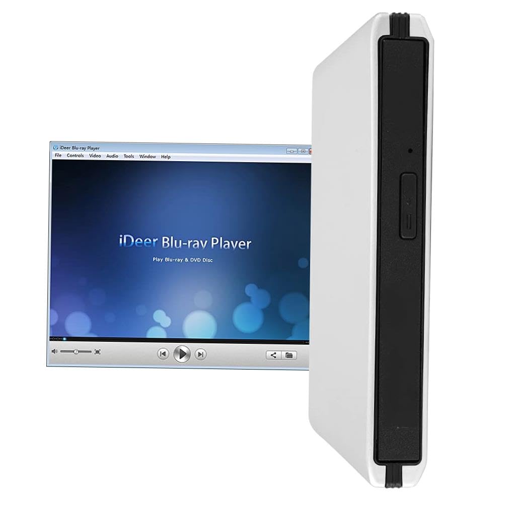 External USB 3.0 DVD BD Writer/Recorder for Desktop & Laptop - High-Speed Burner with Playback Function - Perfect for Backups, Media Creation & Entertainment