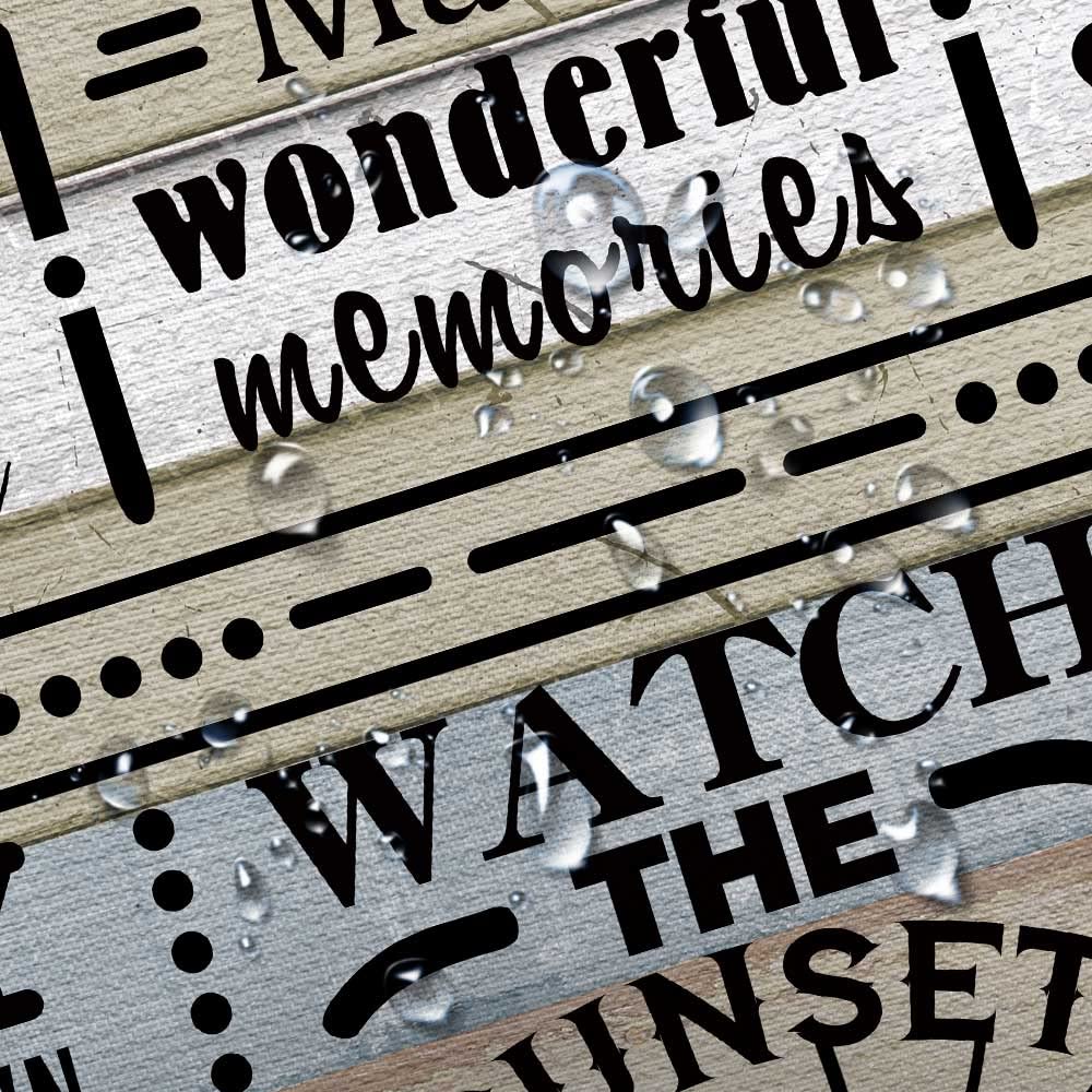 Farmhouse Style RV Shower Curtain Set for Travel Trailers - 47x64 Inch Narrow Fabric Bathroom Curtain with Hooks - Perfect for Campers, Tiny Homes & Outdoor Decor - Happy Camping Quote Design