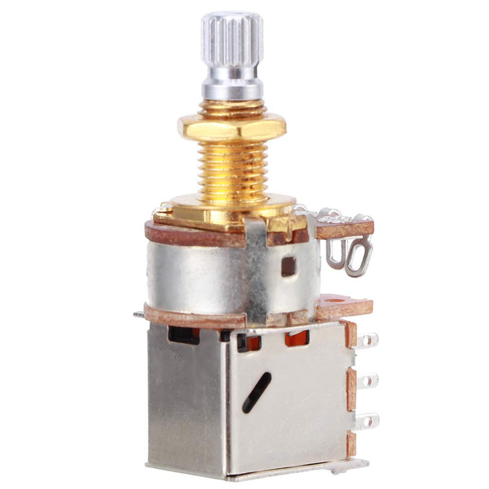 500K Electric Guitar Potentiometer - Gold Metal Guitar Volume & Tone Control Pot for Electric Guitar & Bass - Perfect for DIY Guitar Repair & Sound Customization