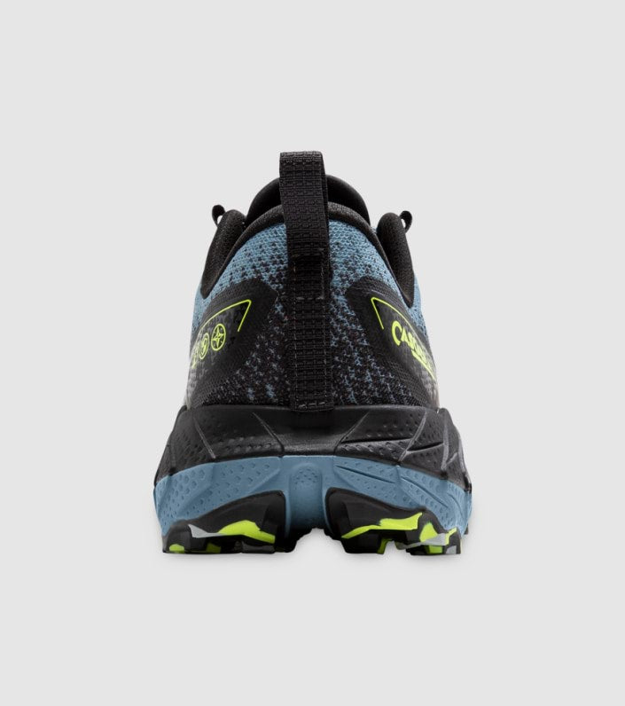Brooks Cascadia 18 Trail Running Shoes for Men - Wide 2E Width - Citadel/Ebony/Lime - Lightweight & Durable for Hiking, Jogging & Outdoor Adventures