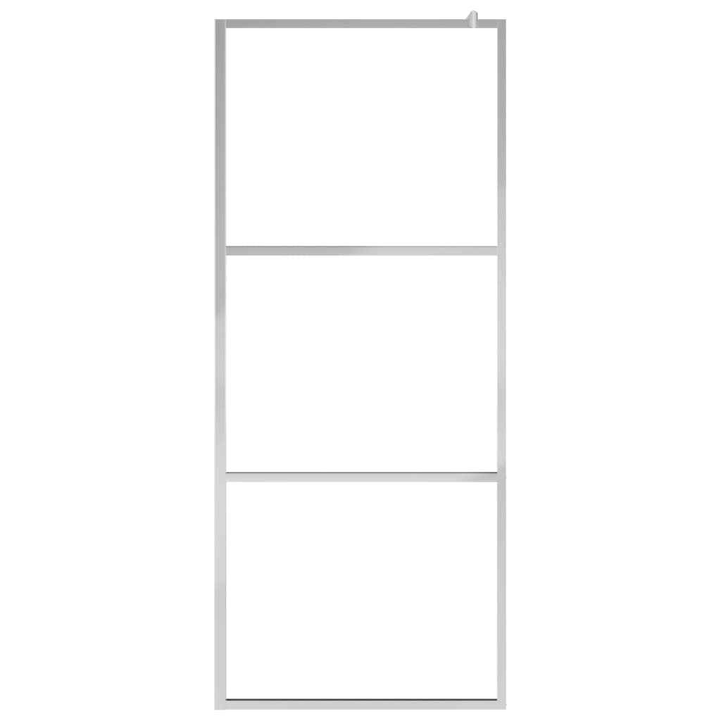 Frosted Glass Walk-in Shower Door with Aluminum Frame - 39.4
