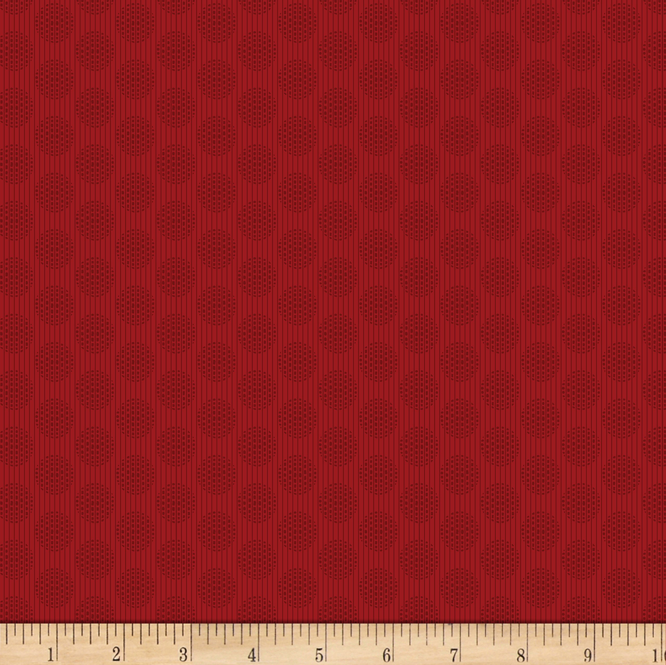 Wilmington Prints Wilmington Essentials Carpet - Red on Red Circles and Stripes Design, Soft Area Rug for Living Room, Bedroom, or Office Decor