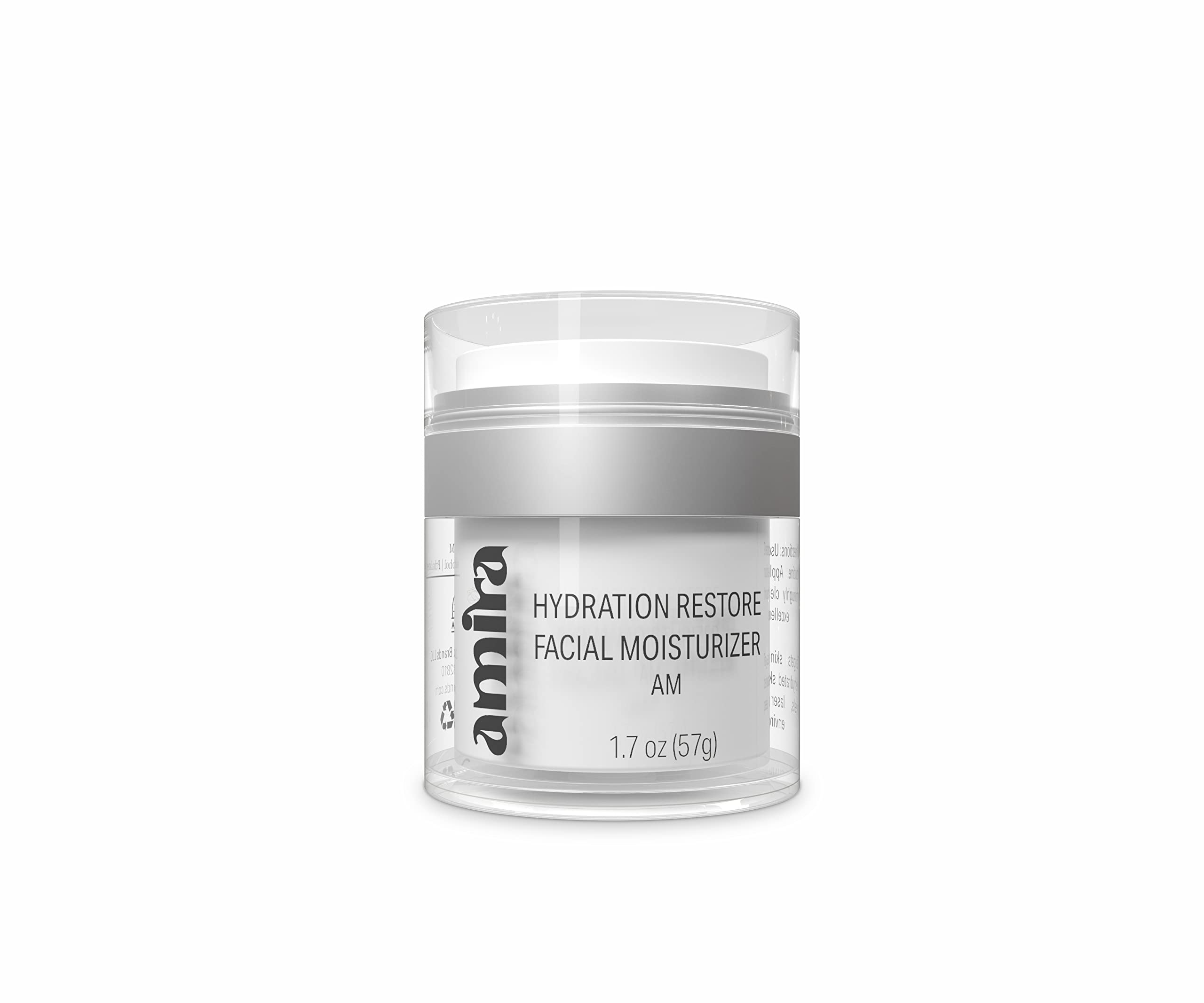 Amira Restore Hydration Facial Moisturizer - Vegan & Clean Day Cream for Dry Skin | Natural Hydrating Face Moisturizer for Women | Perfect for Daily Skincare Routine & Makeup Prep