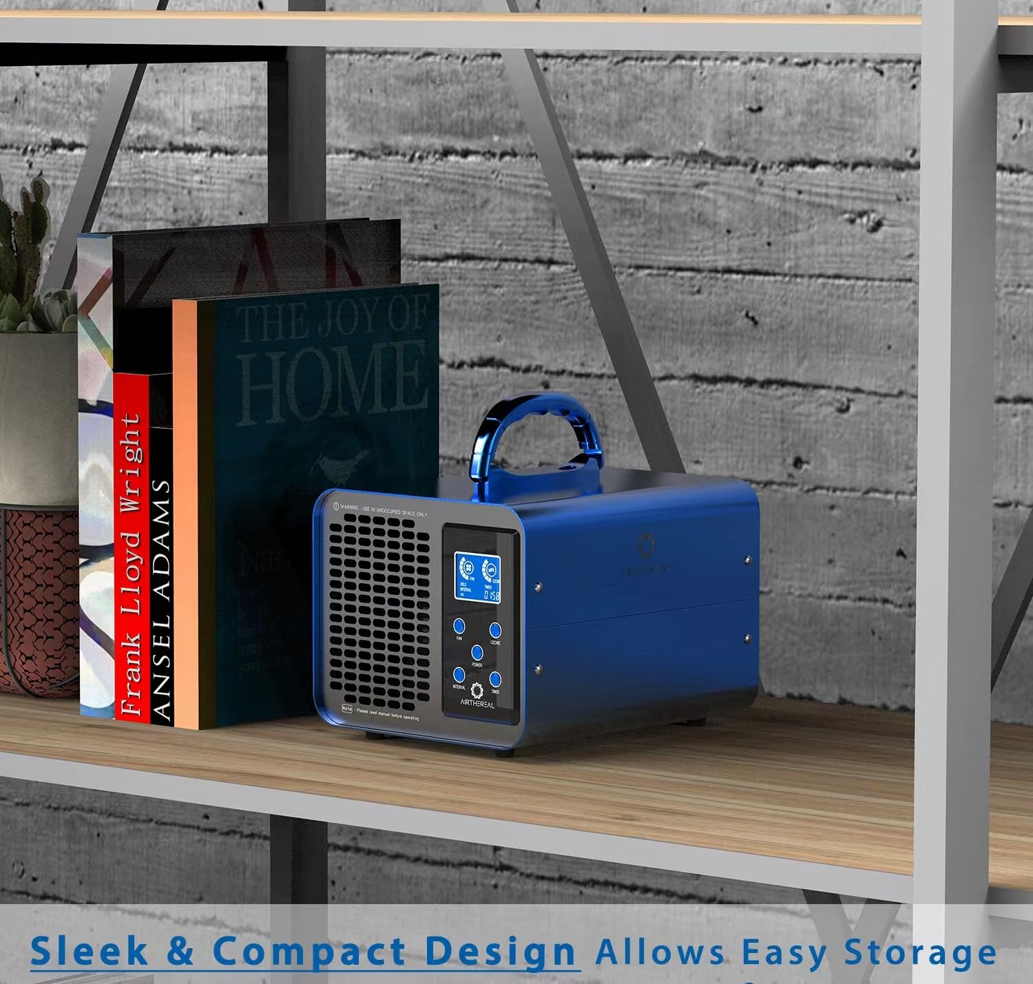 Airthereal MA10K-PRODIGI 10,000mg/hr High Capacity Ozone Generator - Odor Eliminator & Air Purifier for Home, Office, Car, and Pet Areas - Adjustable Settings for Any Room Size (Blue) - Perfect for Smoke, Mold, and Allergen Removal