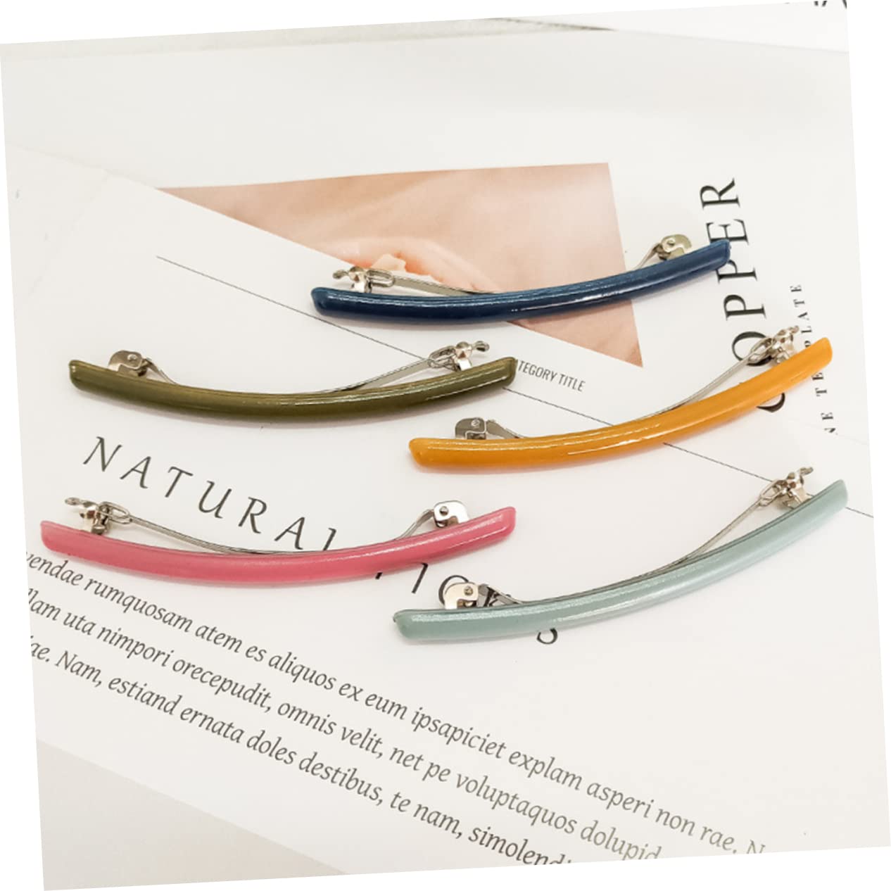 FOMIYES 5-Piece Candy Hair Clips for Women & Girls - Colorful Hair Barrettes, Non-Slip Hairpins, Safe & Stylish Hair Accessories - Perfect for Parties, Weddings, School & Daily Use