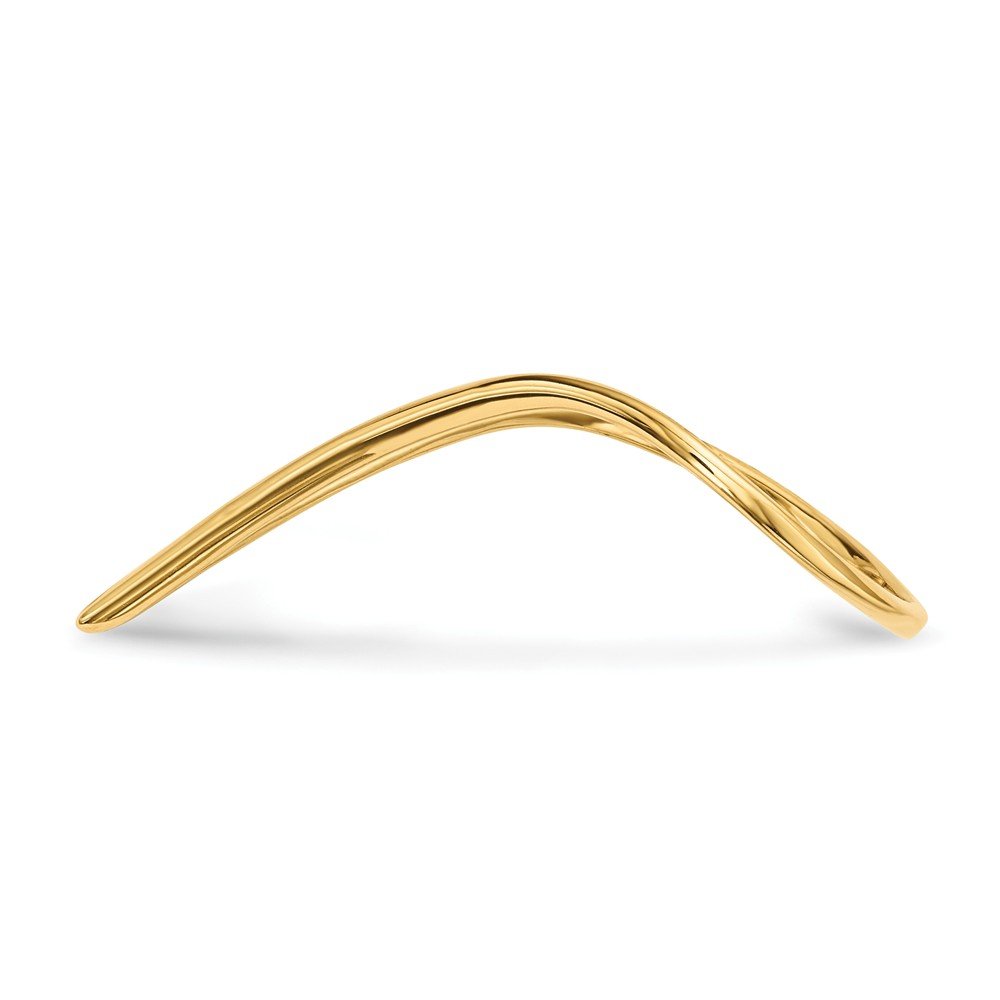 14K Yellow Gold Chevron Shaped Ring for Women - Elegant Geometric Jewelry for Everyday Wear & Special Occasions