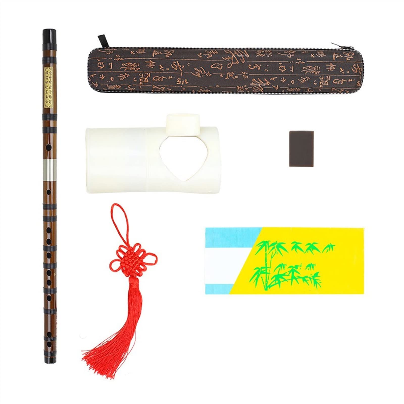 Premium Bamboo Flute - Traditional Chinese Dizi Wind Instrument in D Key (CDEFG) with Case - Perfect for Beginners, Meditation & Cultural Performances