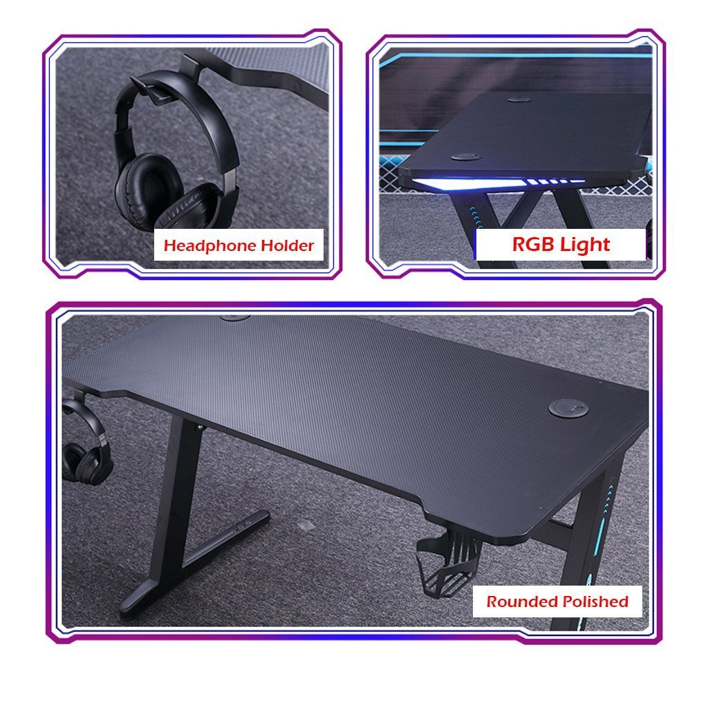 120cm Gaming Desk with K-Shaped Legs - Ergonomic PC Computer Desk for Home & Office, Racing Style Design - Perfect for Gaming, Work & Study Setup