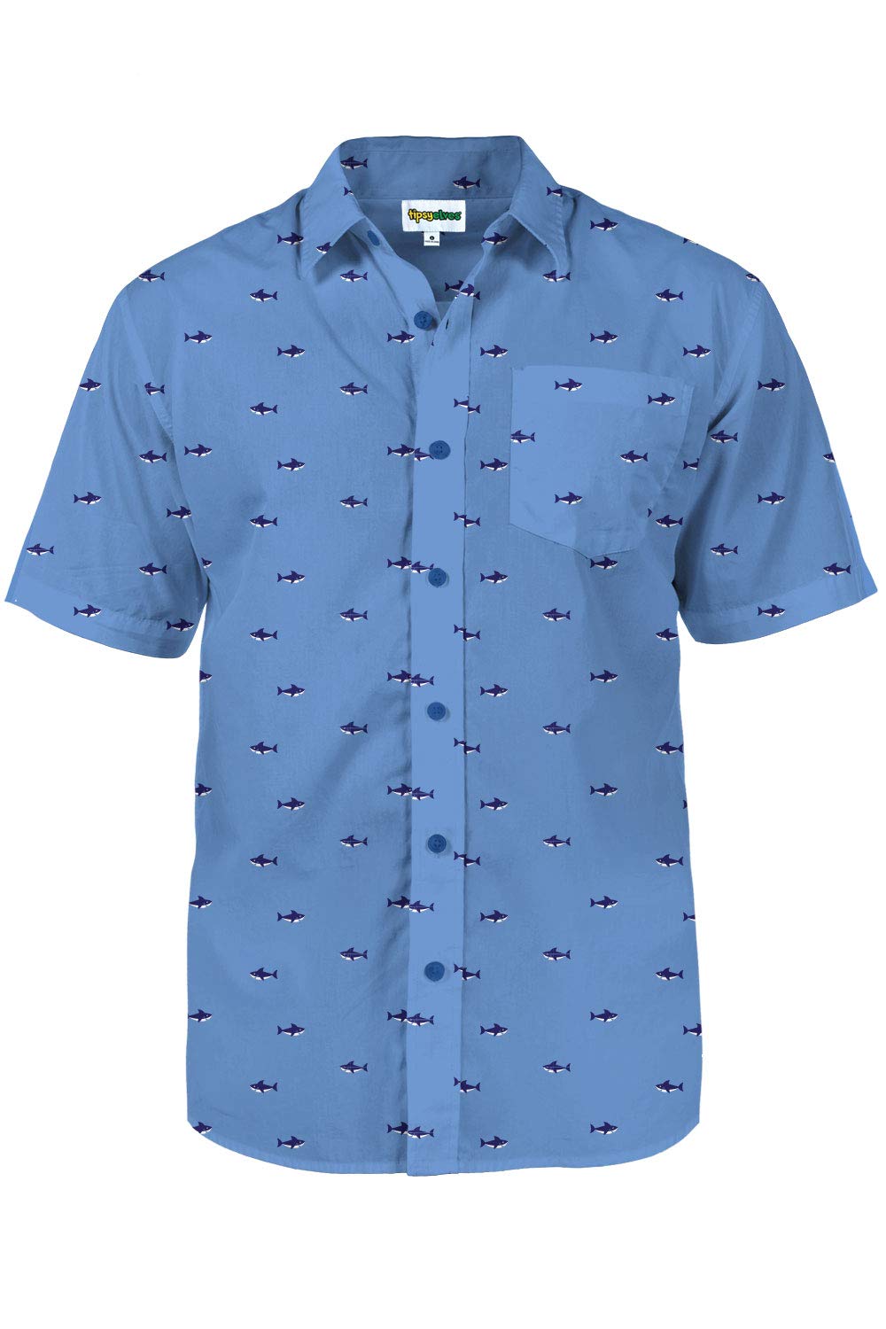 Stylish Tipsy Elves Hawaiian Shirts for Men - Tropical Floral Print Short Sleeve Button Down Shirts - Perfect for Beach Vacations, Summer Parties & Casual Outings