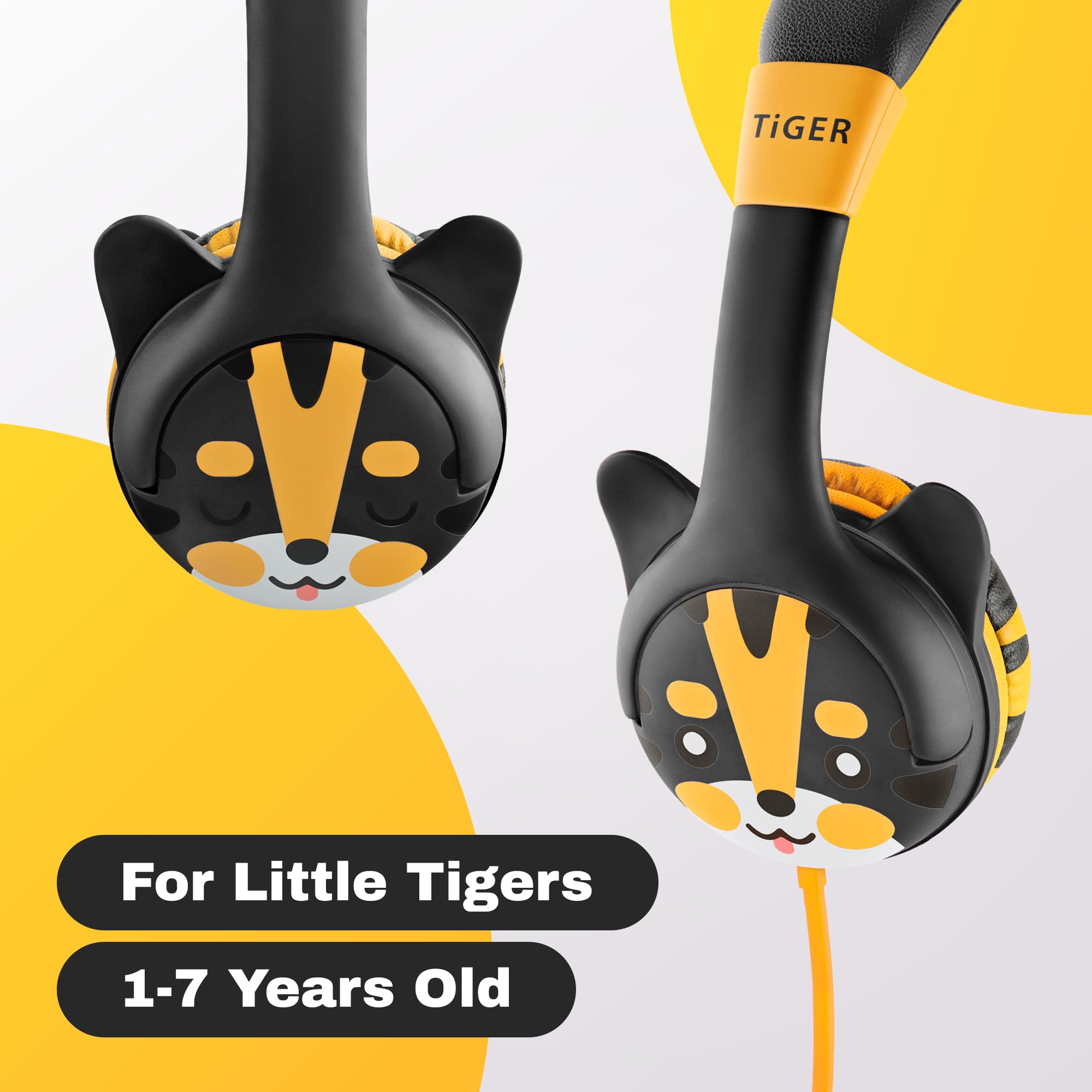 Kidrox Wired Toddler Headphones for 1-7 Years Old — 85dB Volume Limited Safe Baby Headphones for Airplane, Car Travel & Learning — Comfortable Kids Headset for iPad, Tablet, School, Home Use with Durable Cord