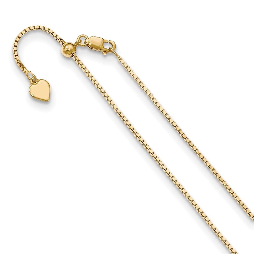 Sterling Silver Gold-Plated Adjustable 1.1mm Box Chain Necklace for Women - Elegant Fine Jewelry Gift for Anniversary, Birthday & Special Occasions