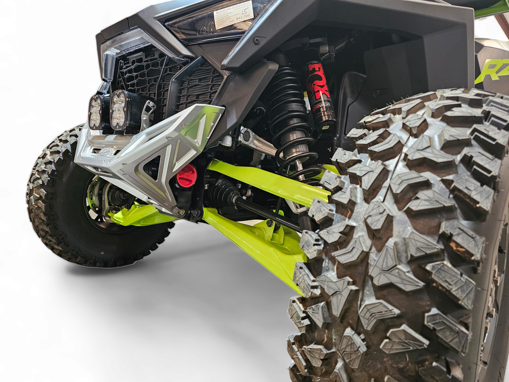 2022-2025 Polaris RZR Pro R & Turbo R Machined Billet Front Winch Bumper (Clear Anodized) - Heavy-Duty Off-Road Protection for Trail Riding & Rock Crawling - FWB610031