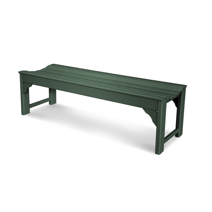 POLYWOOD Traditional 60-Inch Backless Garden Bench - Durable Outdoor Seating for Patio, Deck, and Yard