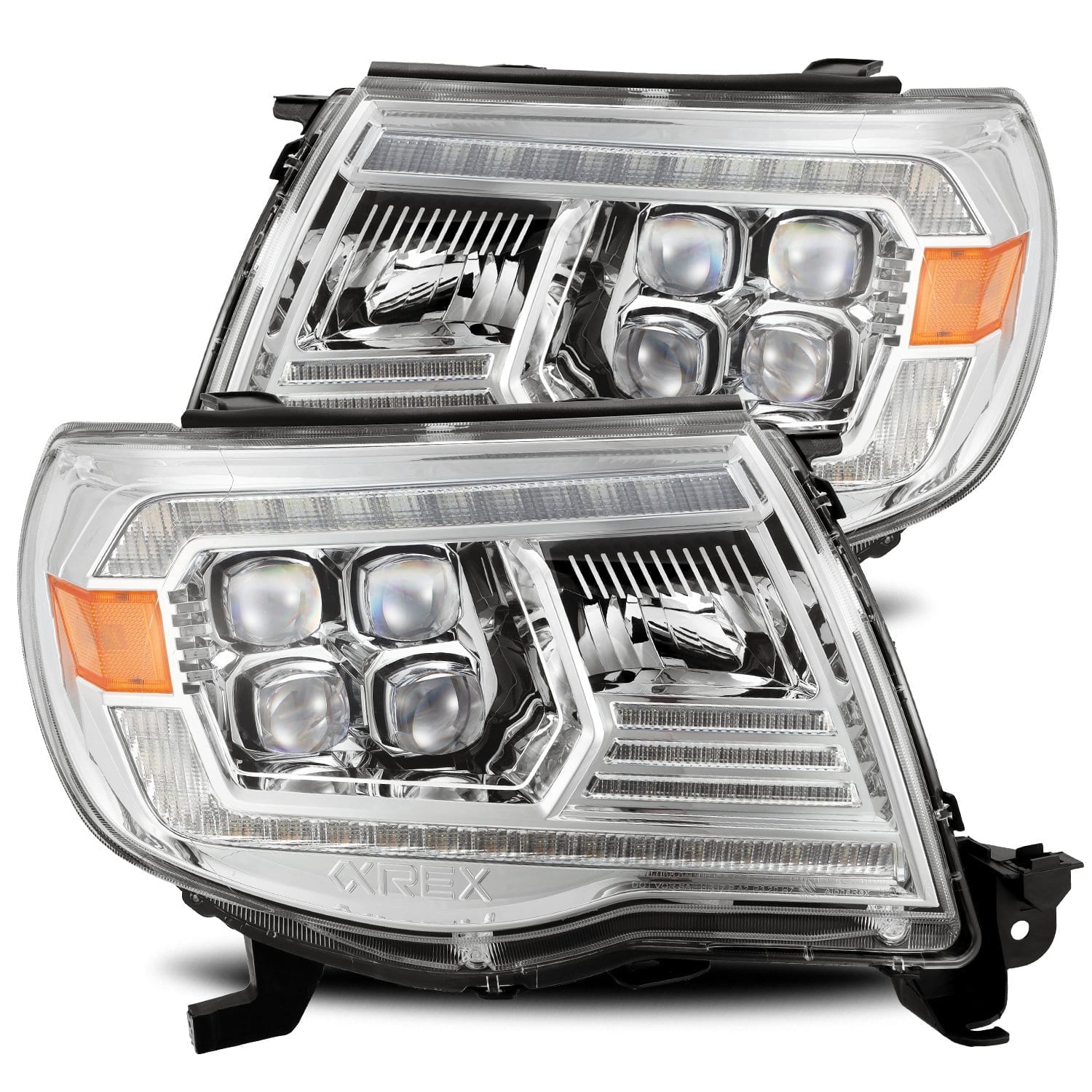 2005-2011 Toyota Tacoma NOVA Series LED Projector Headlights - Chrome Housing - Alpha Rex 880743 - Upgrade for Night Driving & Off-Road Adventures