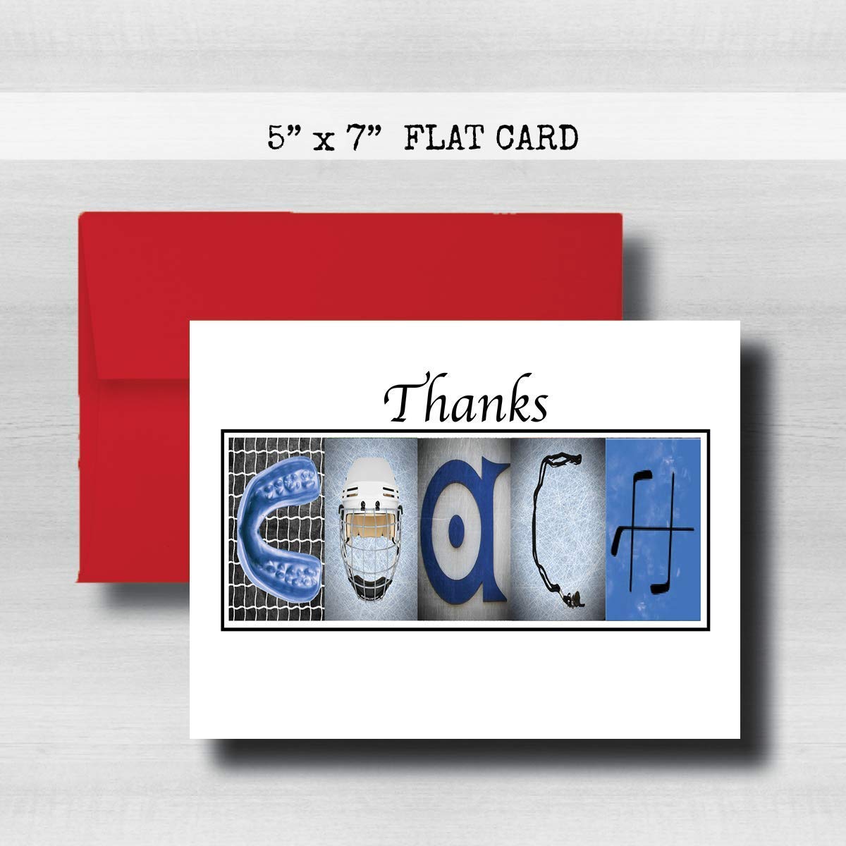 Personalized Hockey Coach Thank You Card - 5