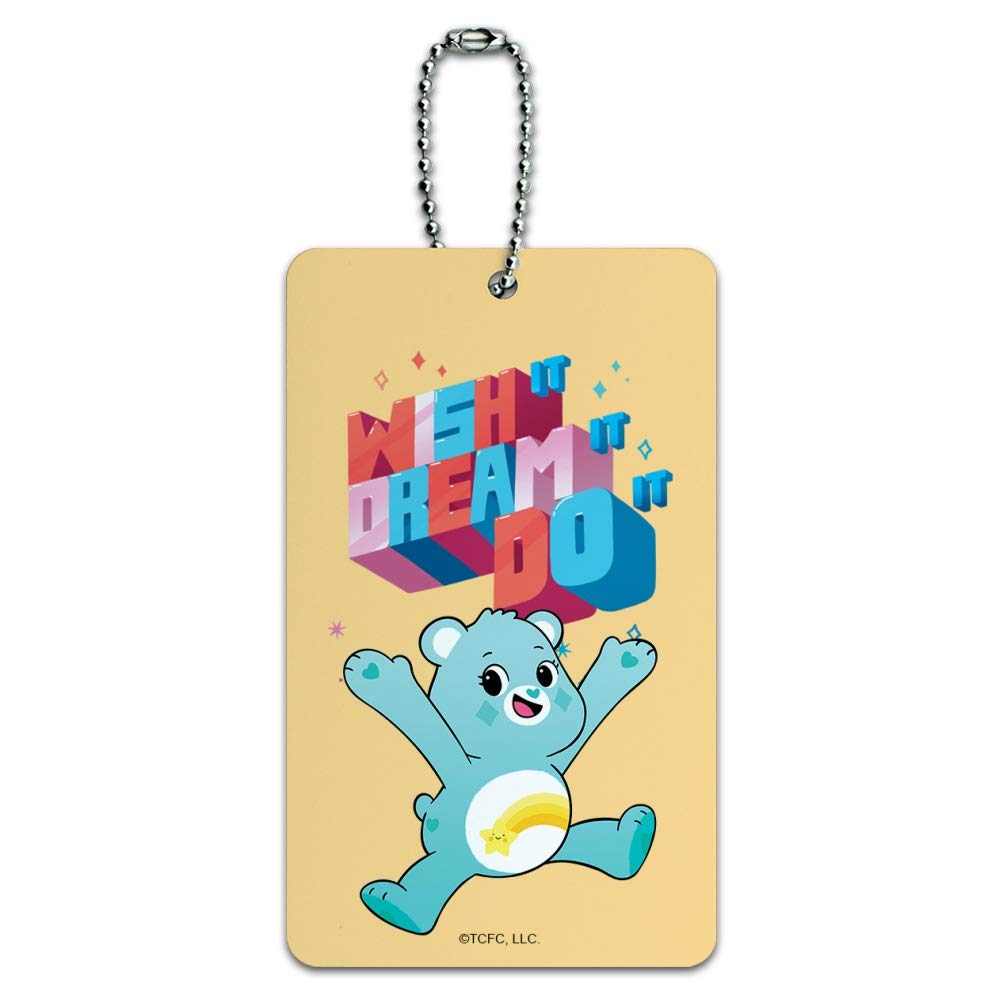 Care Bears Unlock The Magic Wish It Luggage Card Suitcase Carry-On ID Tag - Perfect for Kids Travel, Suitcase Identification & Disney-Themed Accessories