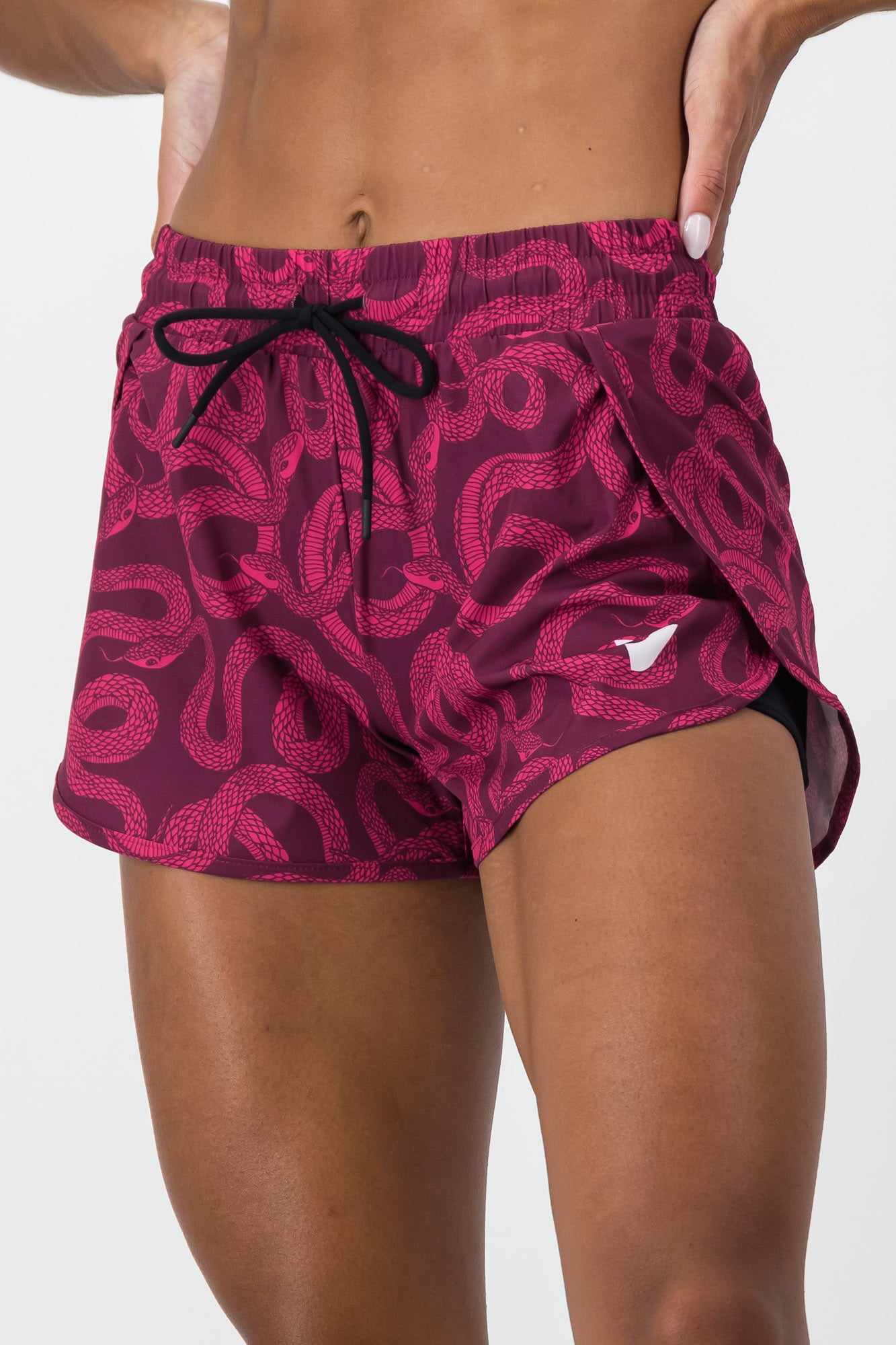**Medusa 2-in-1 Racer Shorts for Women – High-Performance Running & Workout Shorts with Built-in Liner – Gym, Yoga, and Athletic Wear**