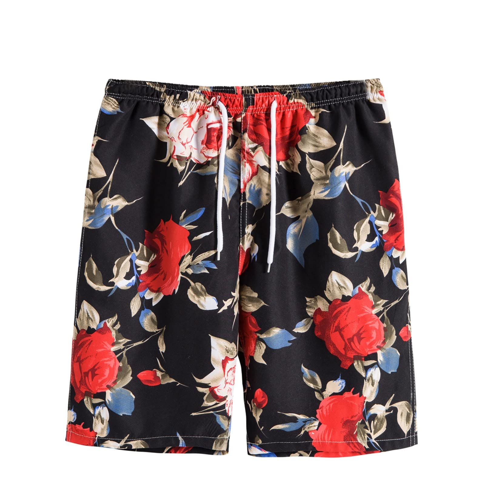 Breathable Men's Athletic Shorts with Drawstring Waist & Side Pockets - Summer Casual Printed Workout Shorts for Gym, Running, and Outdoor Activities