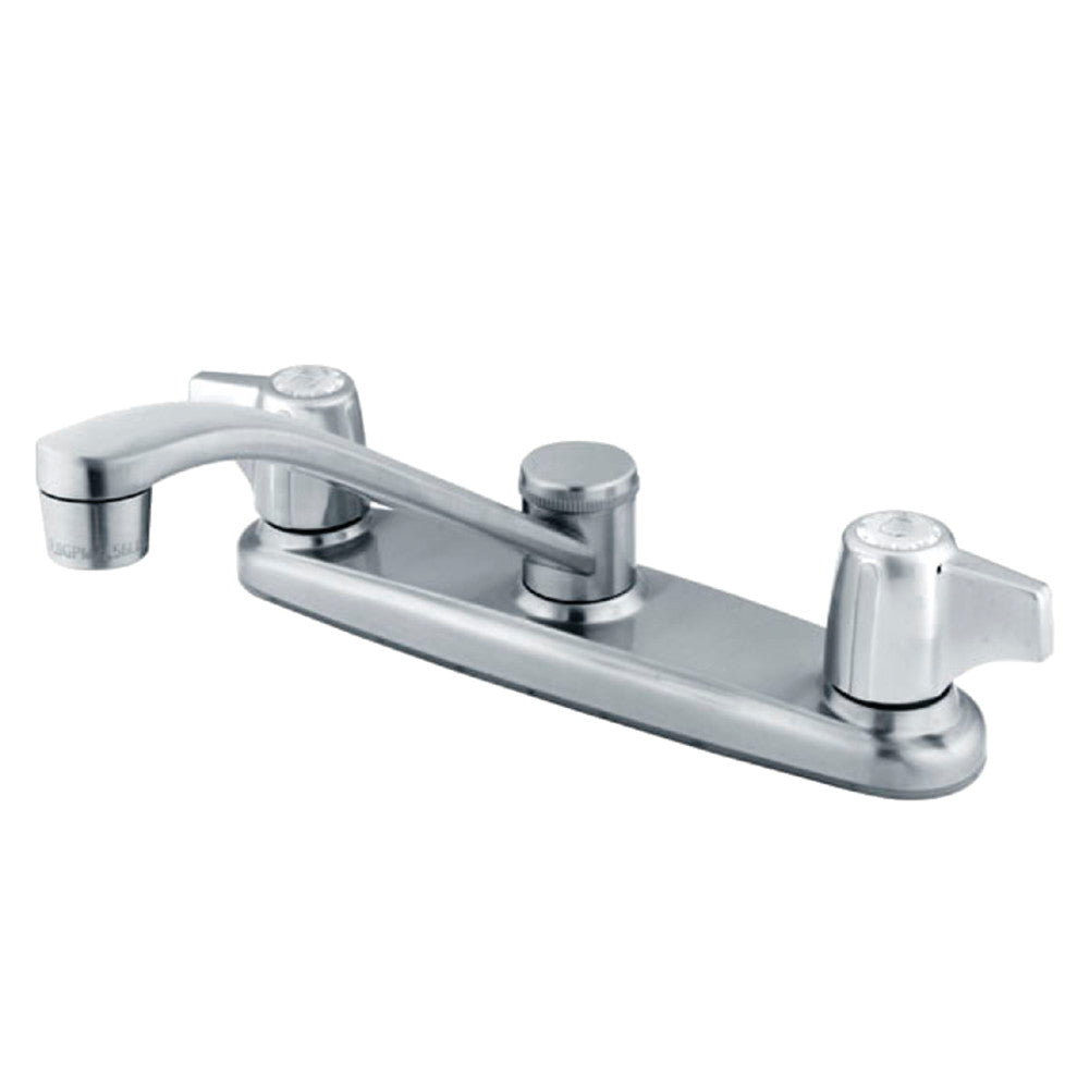 Kingston Brass KB261SN Magellan 8 Inch Centerset Kitchen Faucet - Stainless Steel Finish, Single Handle, High Arc Design for Modern Kitchens | Perfect for Washing Dishes, Filling Pots & Daily Kitchen Tasks