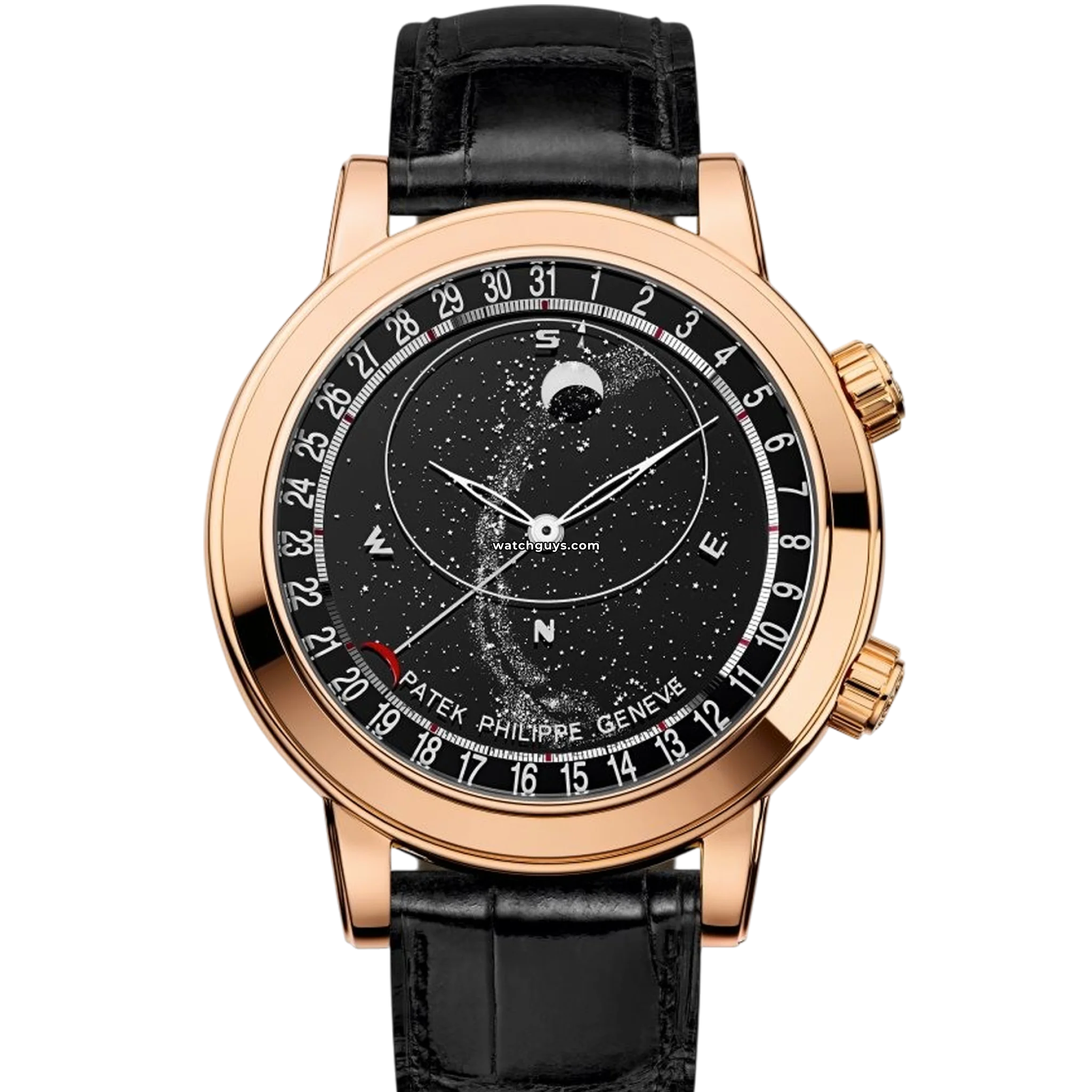 Patek Philippe Grand Complications 6102R-001 Celestial Men's Luxury Watch - Moon Phase & Star Chart - Perfect for Gala Events & Executive Meetings