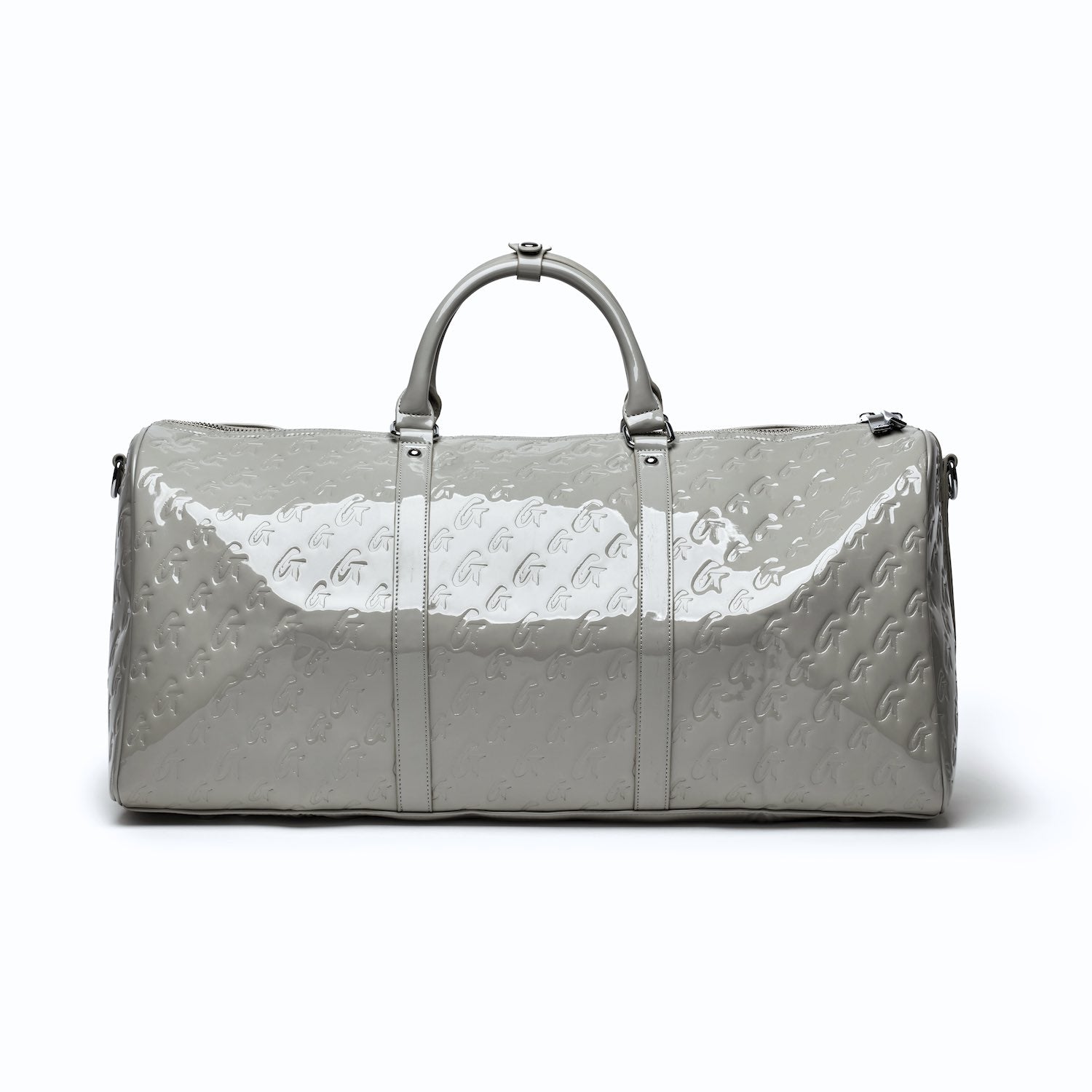 Luxury Monogram Duffle Bag in Mirror Gray - Perfect for Travel, Gym & Weekend Getaways