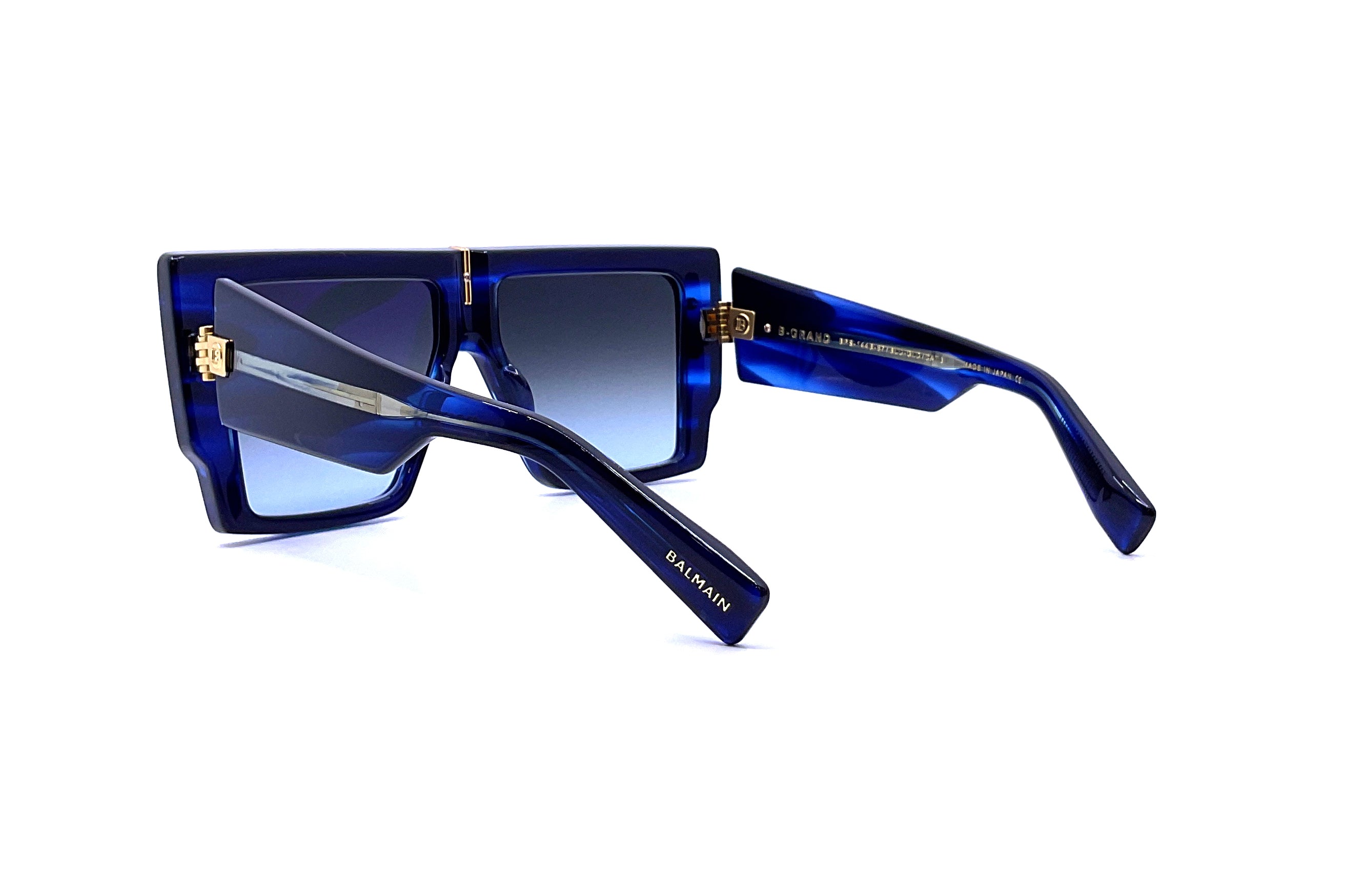 Balmain B Grand Sunglasses - Blue & Gold Aviator Style for Men & Women | Perfect for Outdoor Activities, Travel & Fashion Accessories
