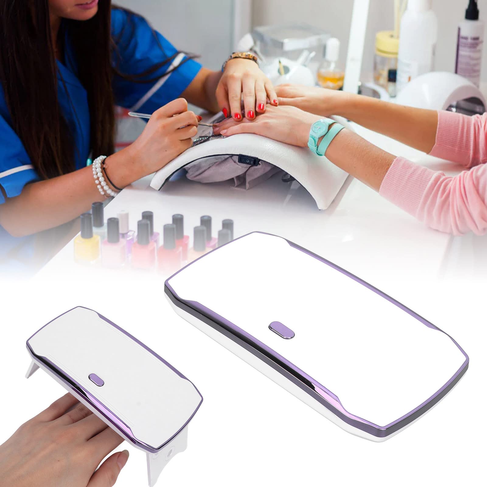 36W LED UV Nail Dryer Lamp - Portable & Foldable Gel Polish Curing Light with 12pcs LED Chips, 60s Fast Drying Timer | Perfect for Home Manicures, Salon Nail Art & Professional Gel Polish Application