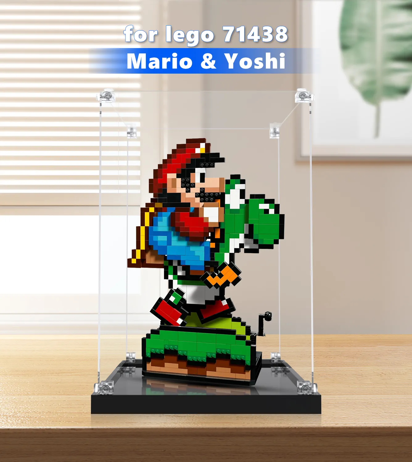 LEGO Super Mario World™: Mario & Yoshi 71438 Display Case - Protective Showcase for LEGO Building Blocks - Perfect for Collectors & Home Decor