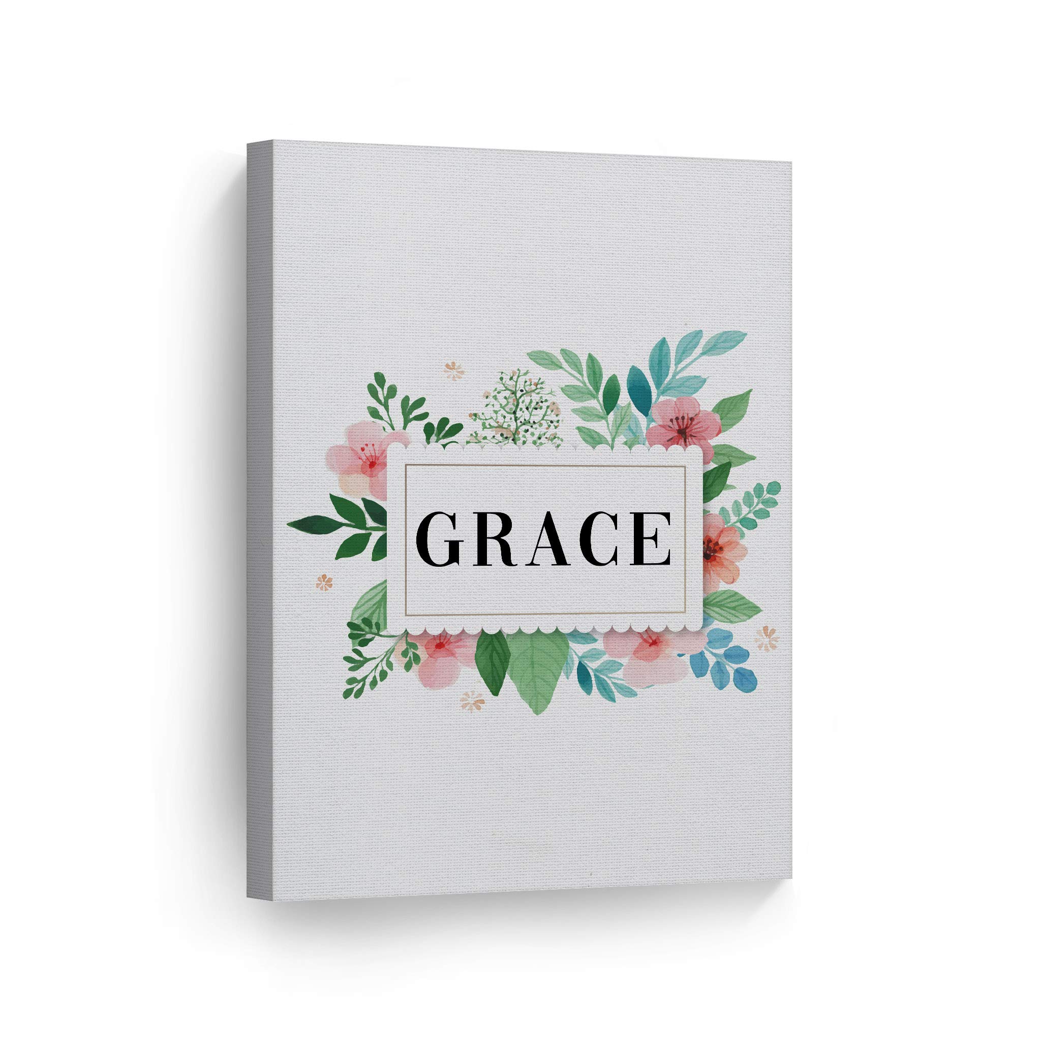Grace Scripture Wall Art Canvas Print - Bible Verse Christian Art & Religious Inspirational Gift - Ready to Hang 22x15 - Made in USA - Perfect for Home Decor, Church, Office & Prayer Room