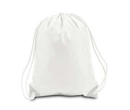 Liberty Bags 8881 White Drawstring Backpack - Bulk Pack of 60 - Lightweight & Durable for School, Gym, Travel & Outdoor Activities
