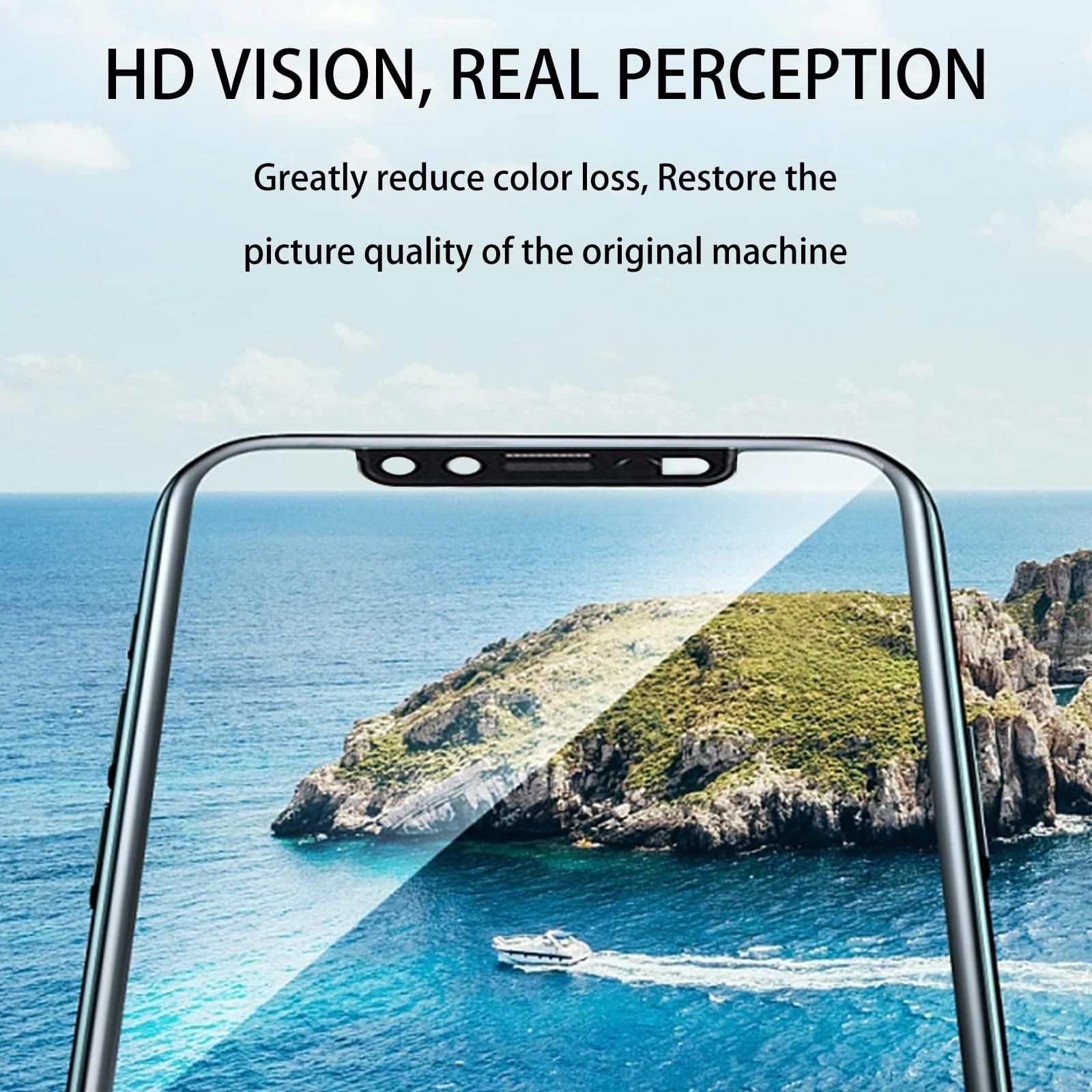 Tempered Glass Screen Protector for iPhone 13/13 Pro/14 with Front Camera Privacy Cover - HD Clear, Anti-Spy Protection, Face ID Compatible - 2 Pack - Perfect for Privacy Protection & Daily Use