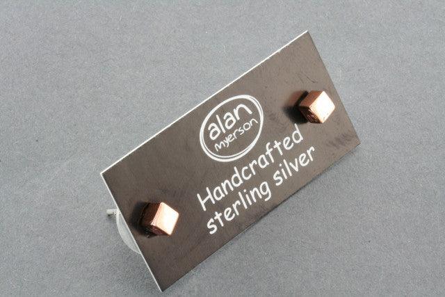 3mm Copper Cube Stud Earrings for Women - Hypoallergenic & Durable Fashion Jewelry - Perfect for Daily Wear, Parties & Gifts