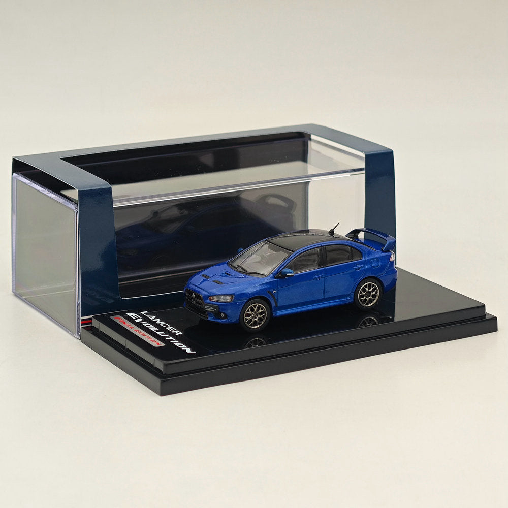 1/64 Scale Mitsubishi Lancer Evolution X Final Edition Diecast Model Car - Blue HJ642053CBL | Collectible Hobby Japan Toy for Car Enthusiasts & Display Showcase