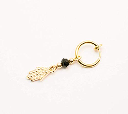 Rose Quartz Clip-On Belly Ring - Silver Dangle Fake Navel Piercing for Women | Perfect for Parties, Cosplay & Everyday Fashion Accessories